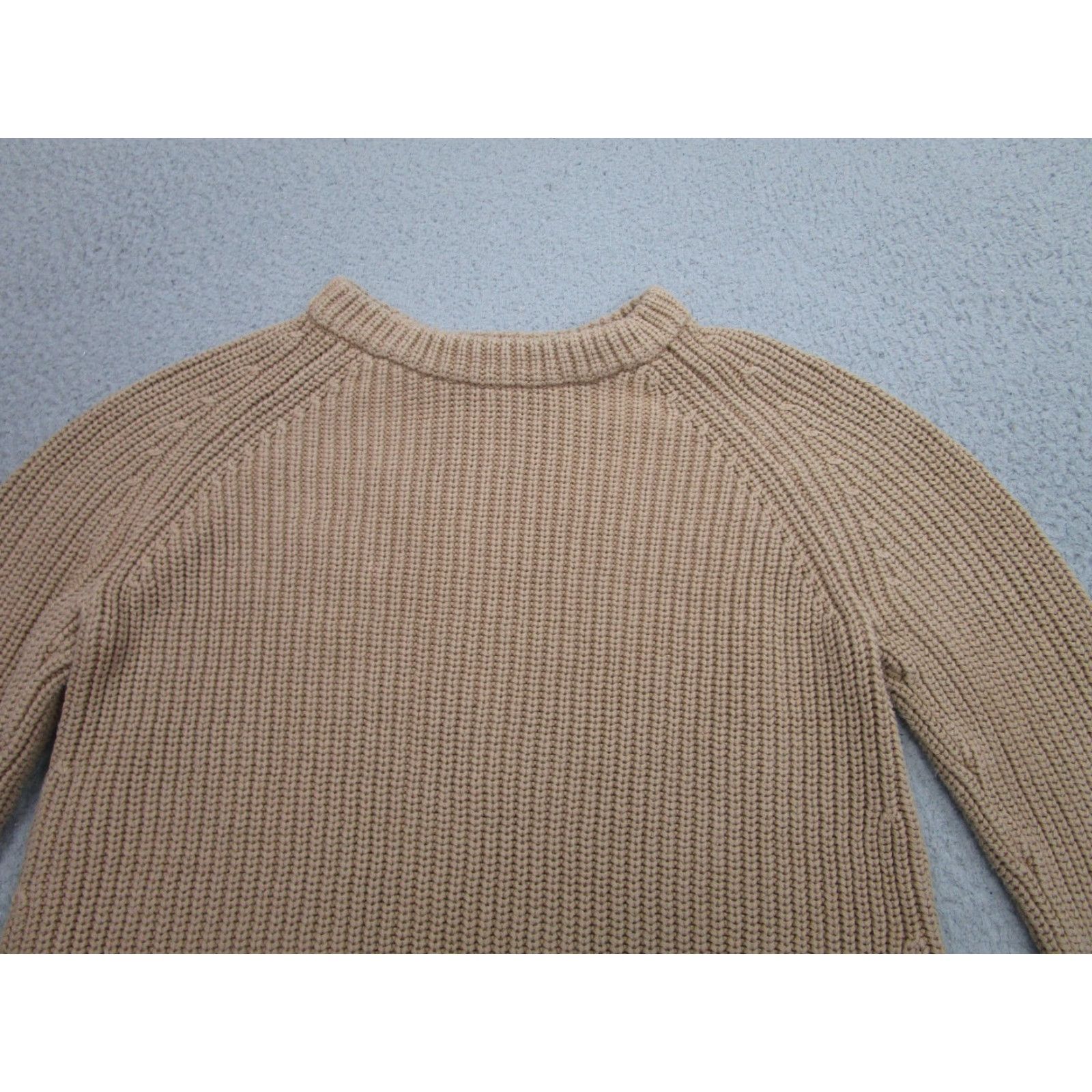Quince Quince Sweater Womens XS Beige Organic Cotton fisherman Knit Pullover Crewneck Size XS / US 0-2 / IT 36-38 - 2 Thumbnail