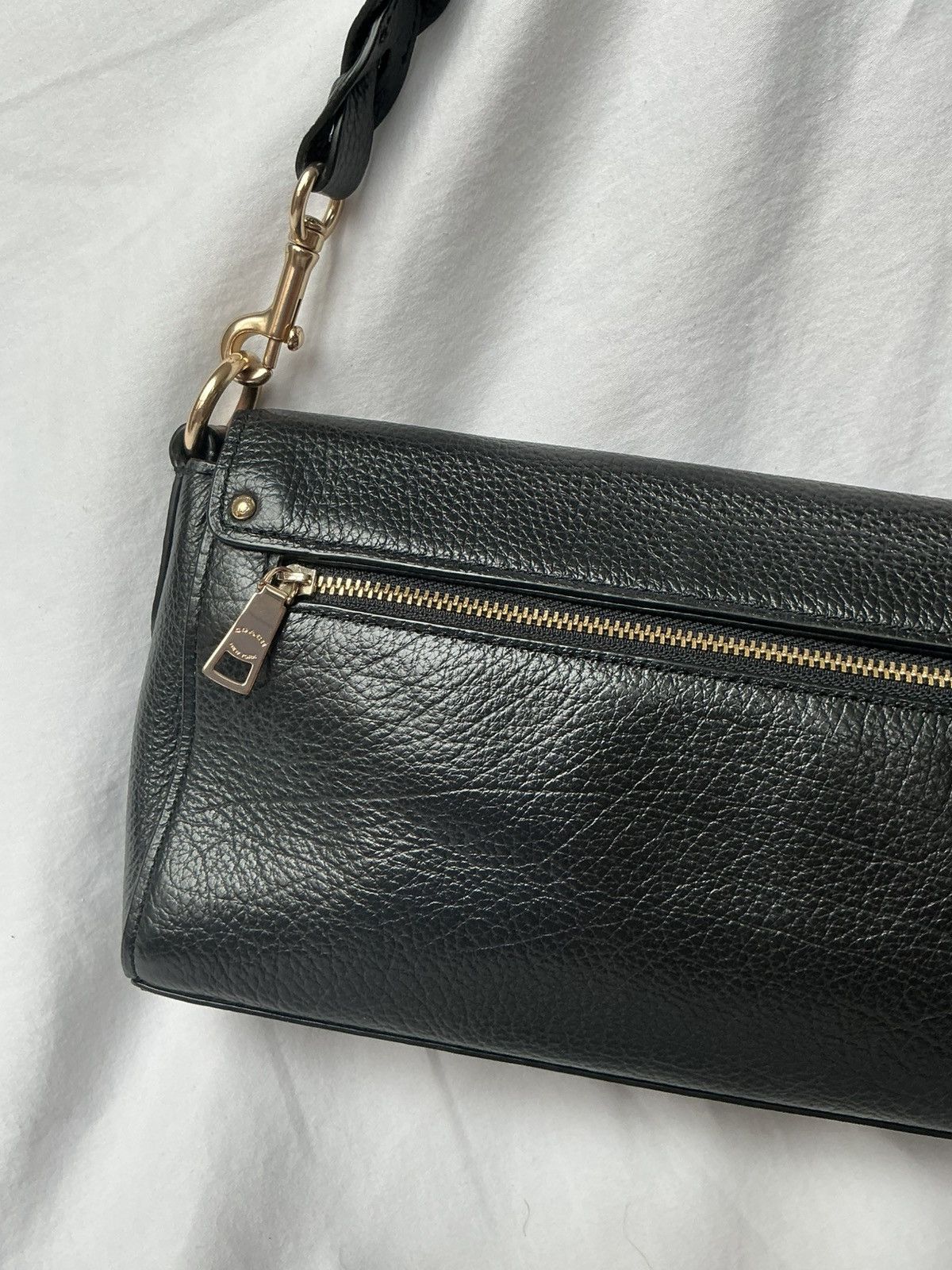 Coach Coach Black Tabby 26 Leather Horse & Carriage Shoulder Bag Size ONE SIZE - 2 Thumbnail