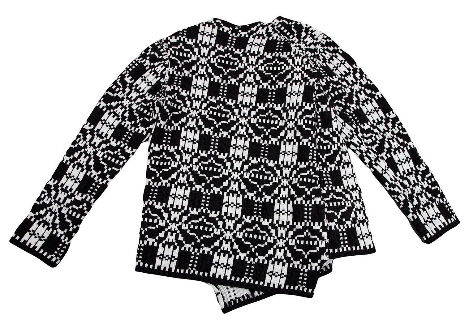 Comme des Garcons Homme Plus Geometric Jacquard Knit in Black and White, Size L Size US L / EU 52-54 / 3 - 8 Thumbnail