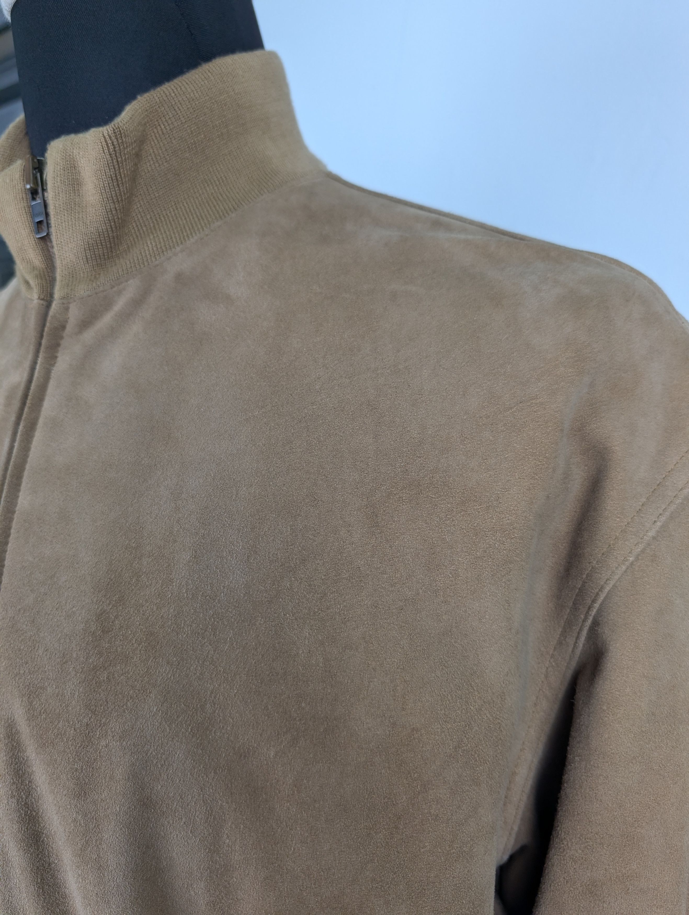 Polo Ralph Lauren Polo Ralph Lauren Beige Suede Bomber Jacket Size M / US 6-8 / IT 42-44 - 7 Thumbnail