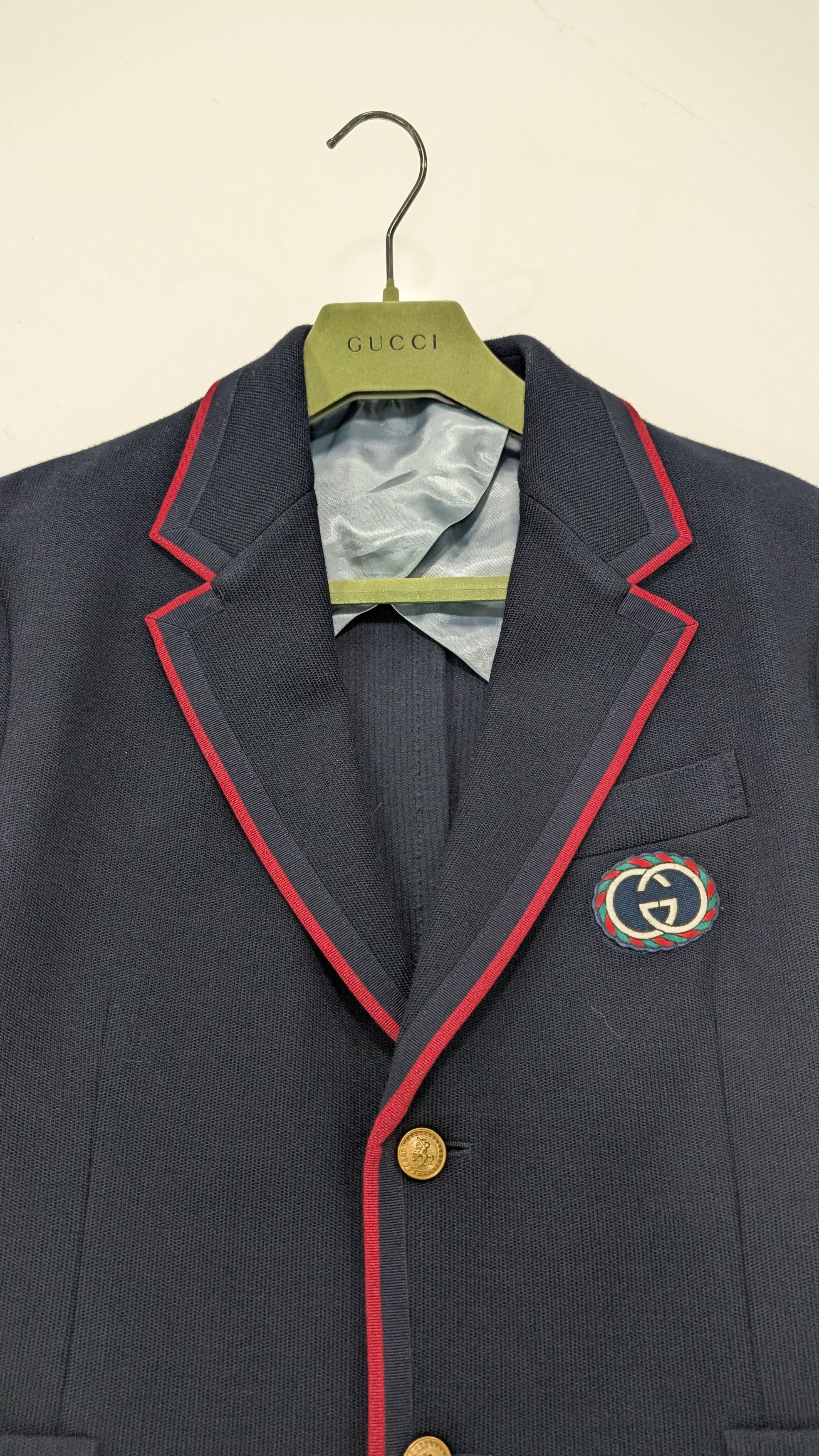 Gucci Gucci Fo Palma Blazer – Wool/Cotton Jersey – Size 50 Size 50R - 2 Thumbnail