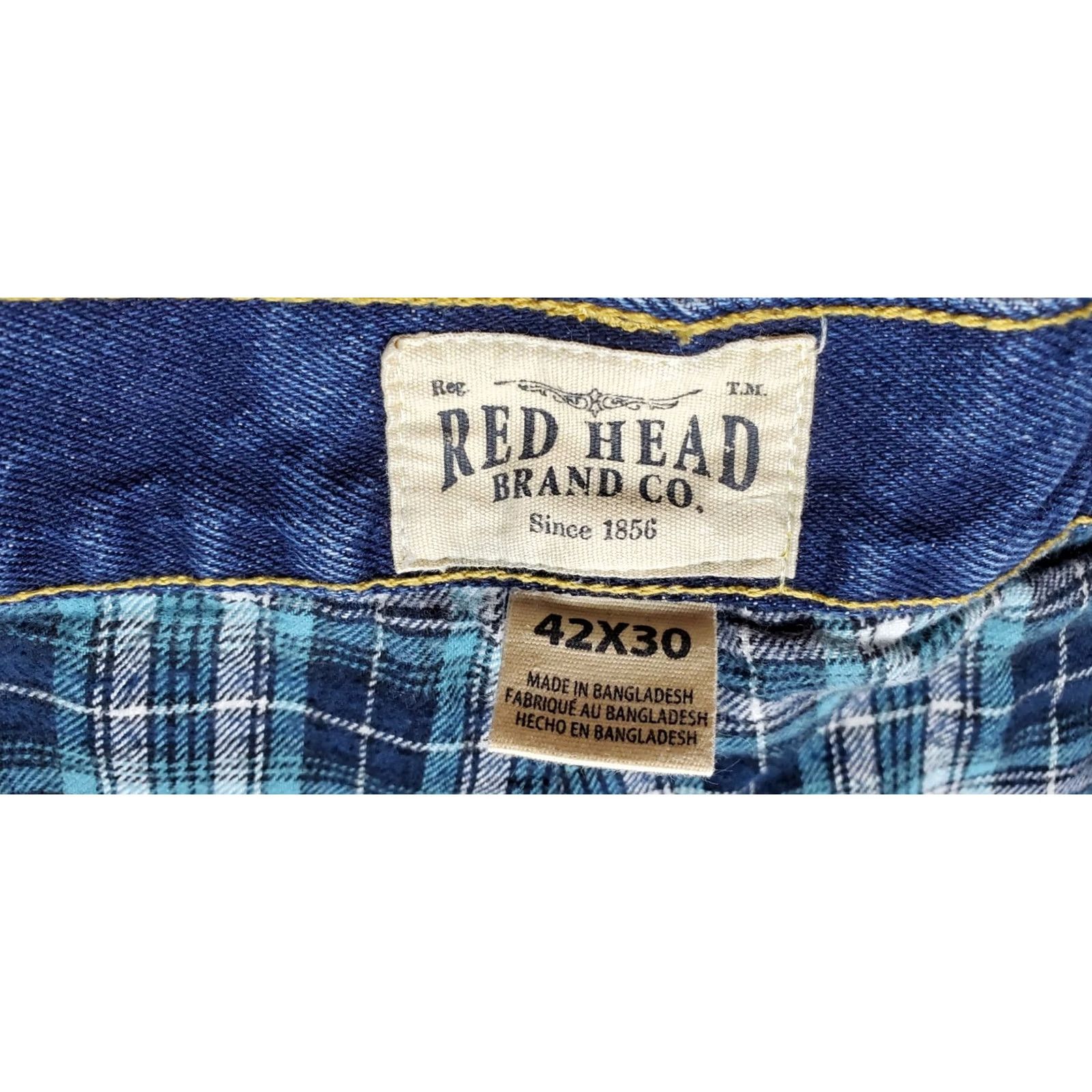 Denime RedHead Jeans Men 40x29 Denim Blue Flannel-Lined 5-Pocket Straight Cold Weather Work Pants Winter Size US 40 / EU 56 - 6 Thumbnail