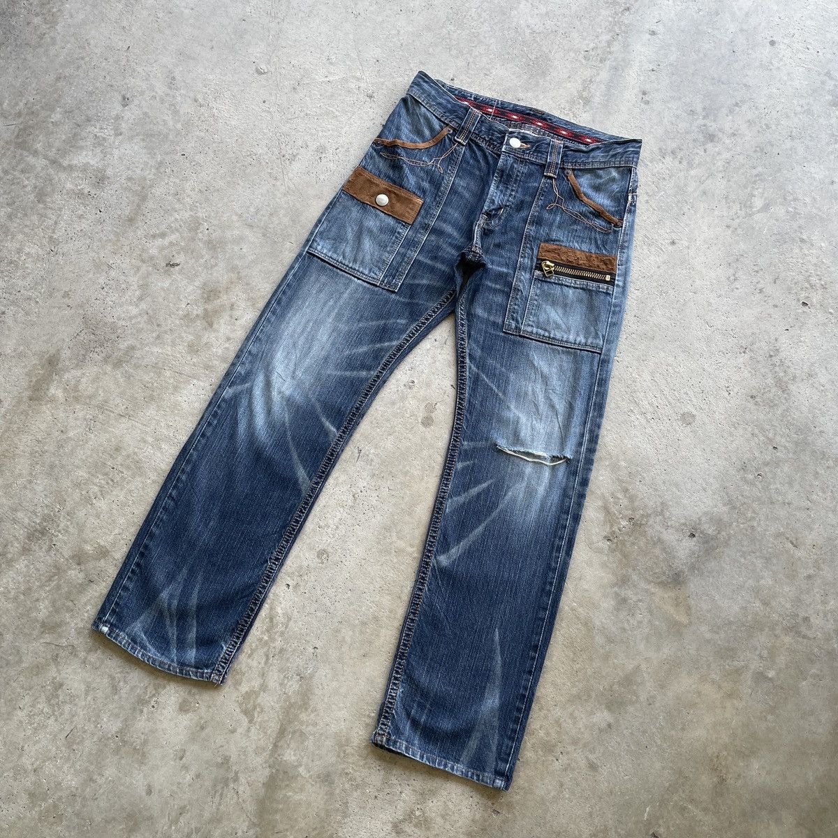 Edwin Vintage Edwin Denim Faded Distressed Jeans Pants W32x31 Size US 32 / EU 48 - 3 Thumbnail