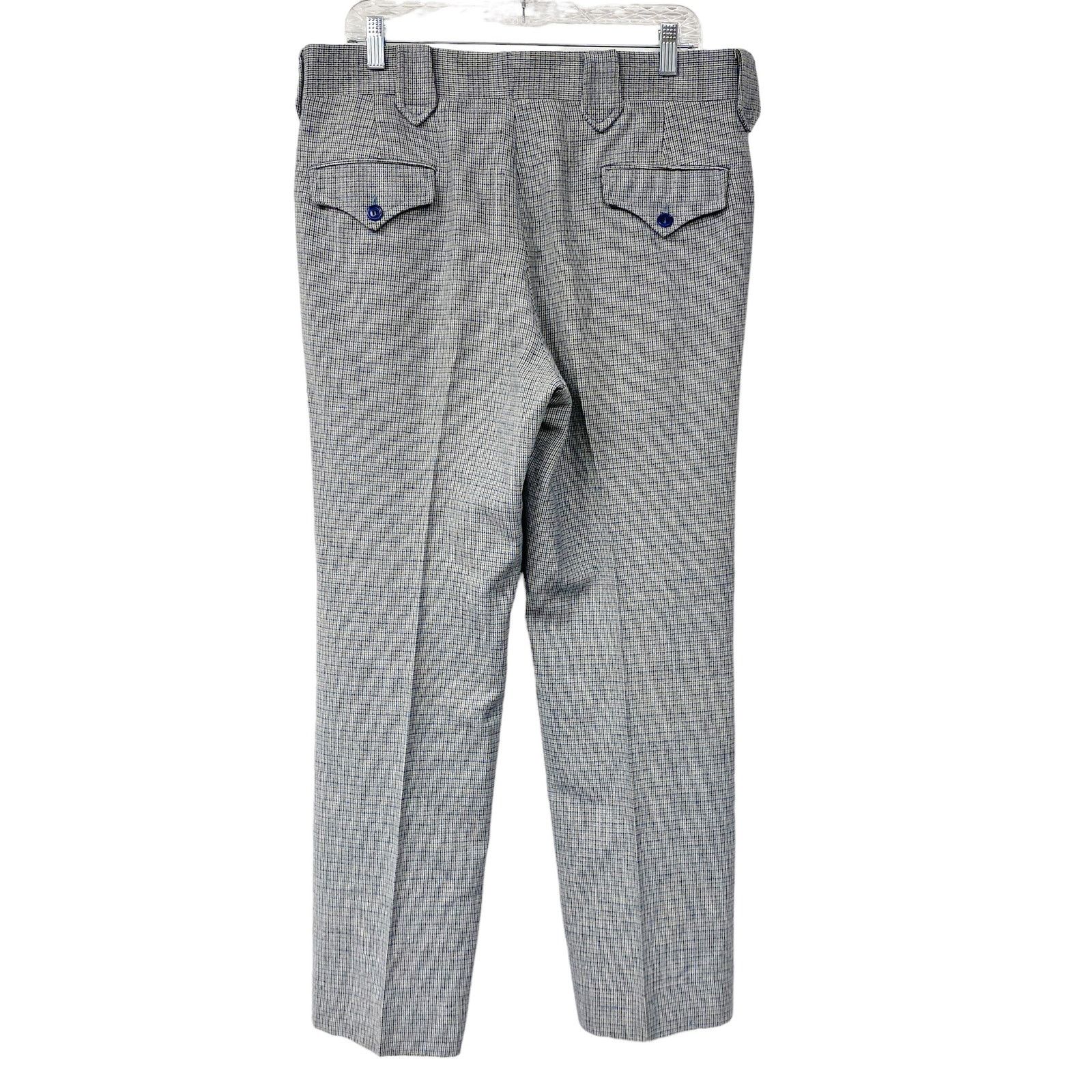 Pendleton Vintage Pendleton Mens Wool Plaid 70s Trousers Pants Size 35" - 6 Thumbnail
