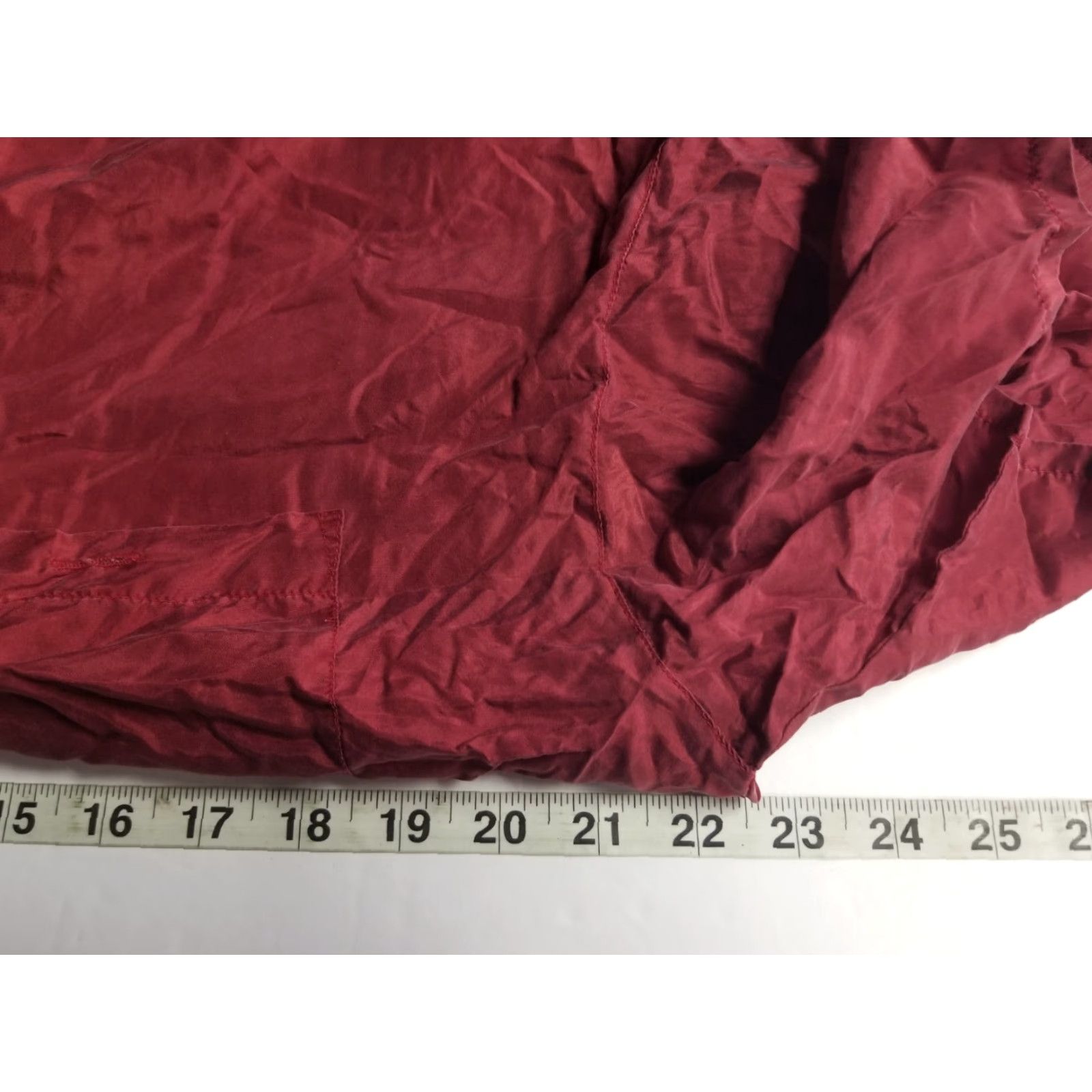 Vintage VTG Bamboo Shirt M Burgundy 100% Silk Oversized Top 1990s Casual *Not adding new info* Size M / US 6-8 / IT 42-44 - 4 Thumbnail