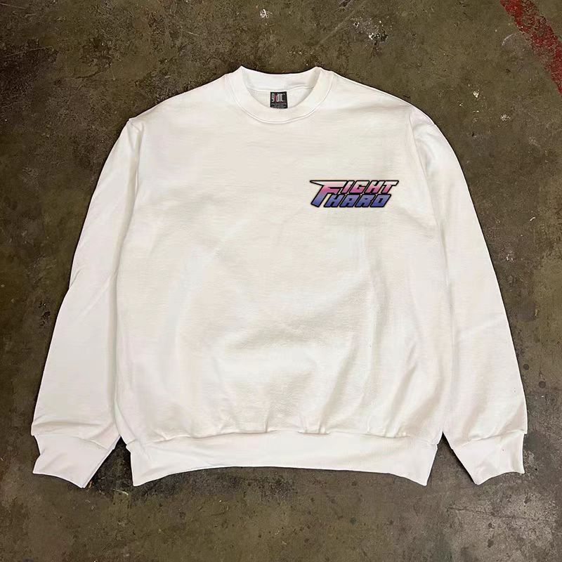 Japanese Brand × Vintage White Retro Cartoon Car Print Sweatshirt Size US L / EU 52-54 / 3 - 2 Thumbnail
