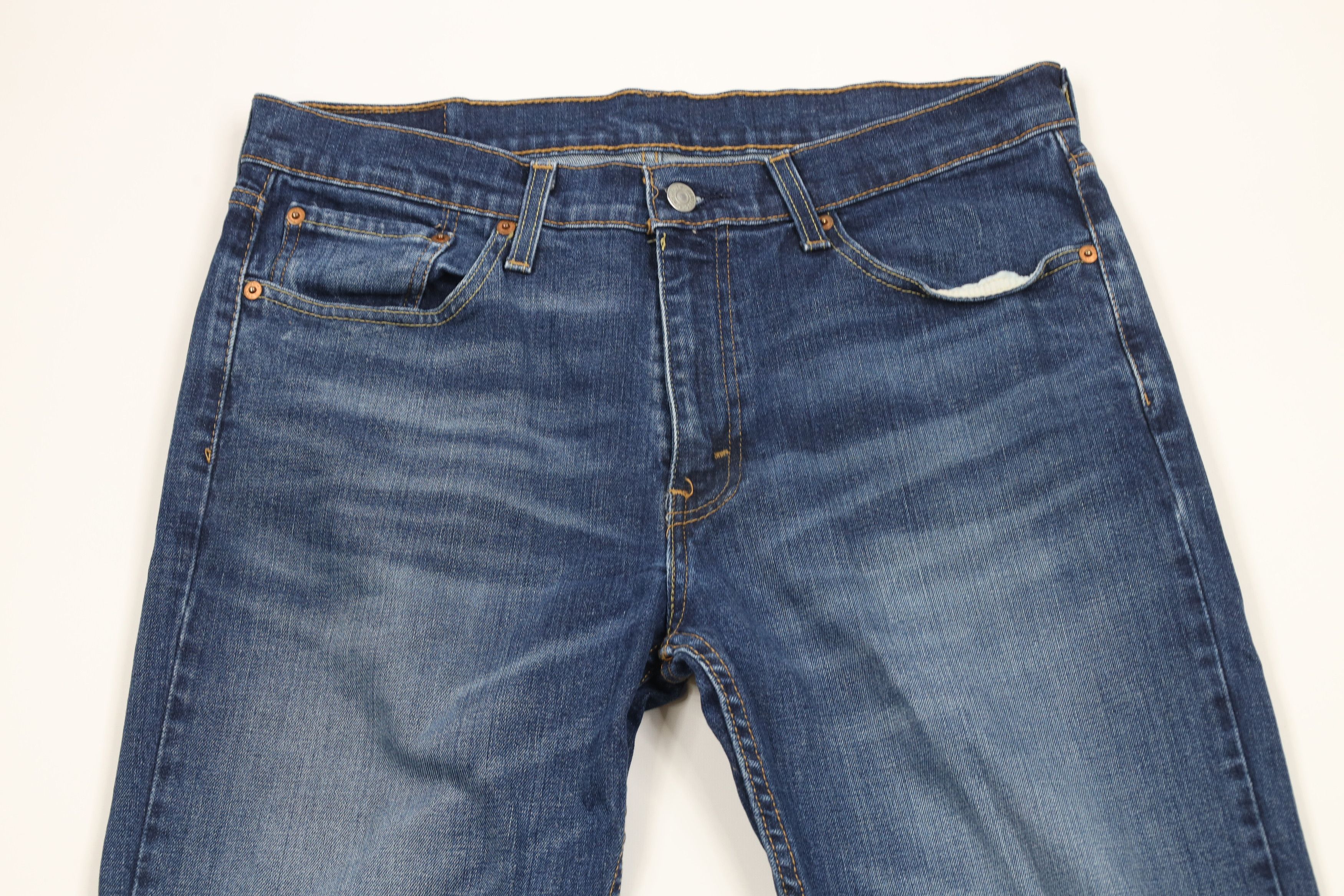 Levi's × Vintage Vintage Y2K Levis 514 Straight Leg Denim Jeans Blue Cotton Size US 33 - 2 Thumbnail