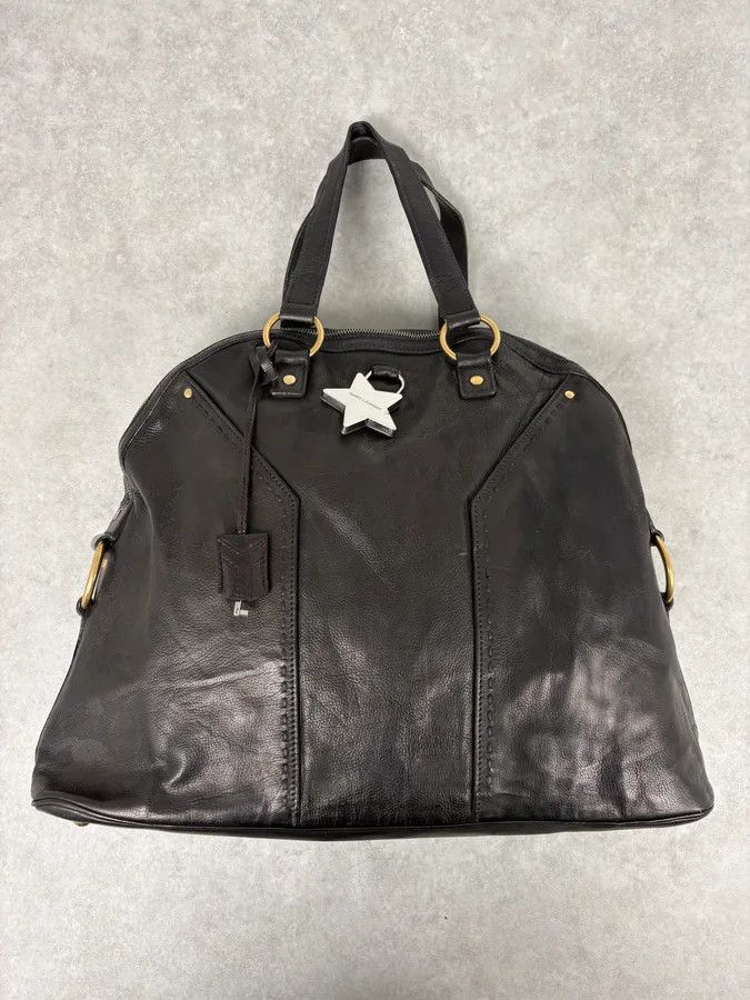Yves Saint Laurent 2000s Yves Saint Laurent Star Black Shiny Leather Handle Bag Size ONE SIZE - 1 Thumbnail