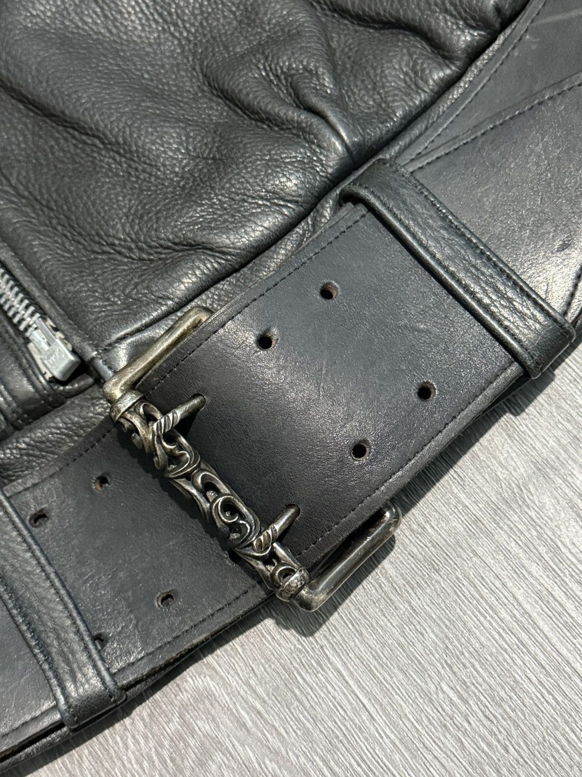 Chrome Hearts RARE 1 of 1 Vintage Chrome Hearts Leather Cross Star Jacket Size US M / EU 48-50 / 2 - 9 Thumbnail