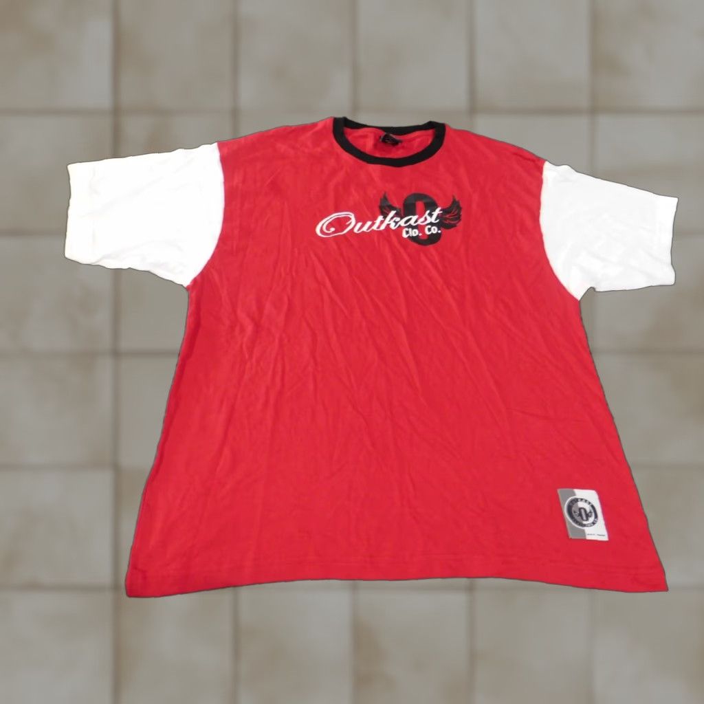 CO Outkast Shirt Men L Red Hip Hop Logo Crew Neck Short Sleeve Cotton Knit T-Shirt Vintage? No, Deadstock Retro Style Size US L / EU 52-54 / 3 - 1 Thumbnail