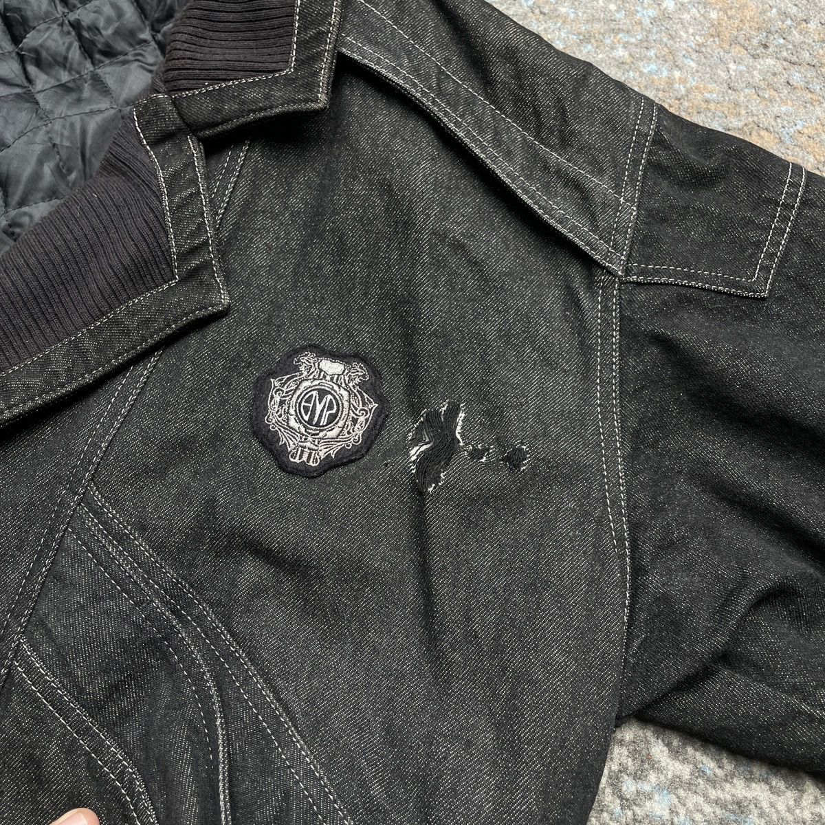 Japanese Brand Vintage Black Pia denim jacket stone black Size US L / EU 52-54 / 3 - 5 Thumbnail