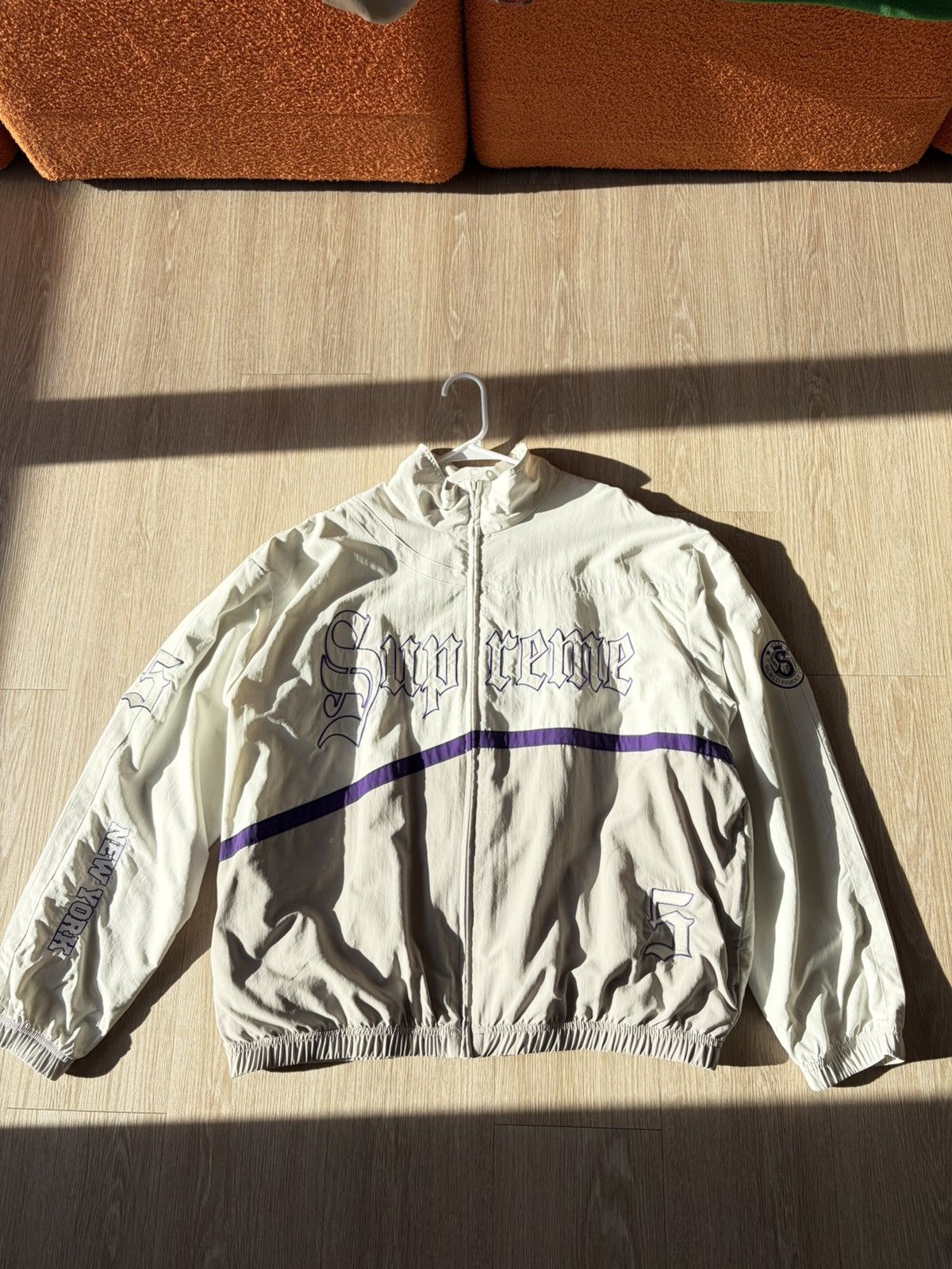 Supreme Old English Track Jacket “White”