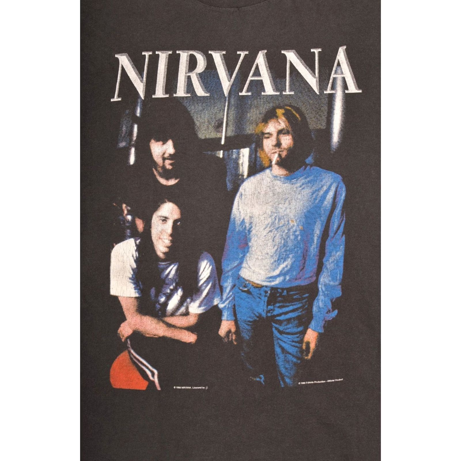 Vintage Rare Print Vintage Nirvana 1998 1999 Graphic T-Shirt Tee Kurt Cobain Size L Black 90s Music Rock Mens Size US L / EU 52-54 / 3 - 2 Thumbnail