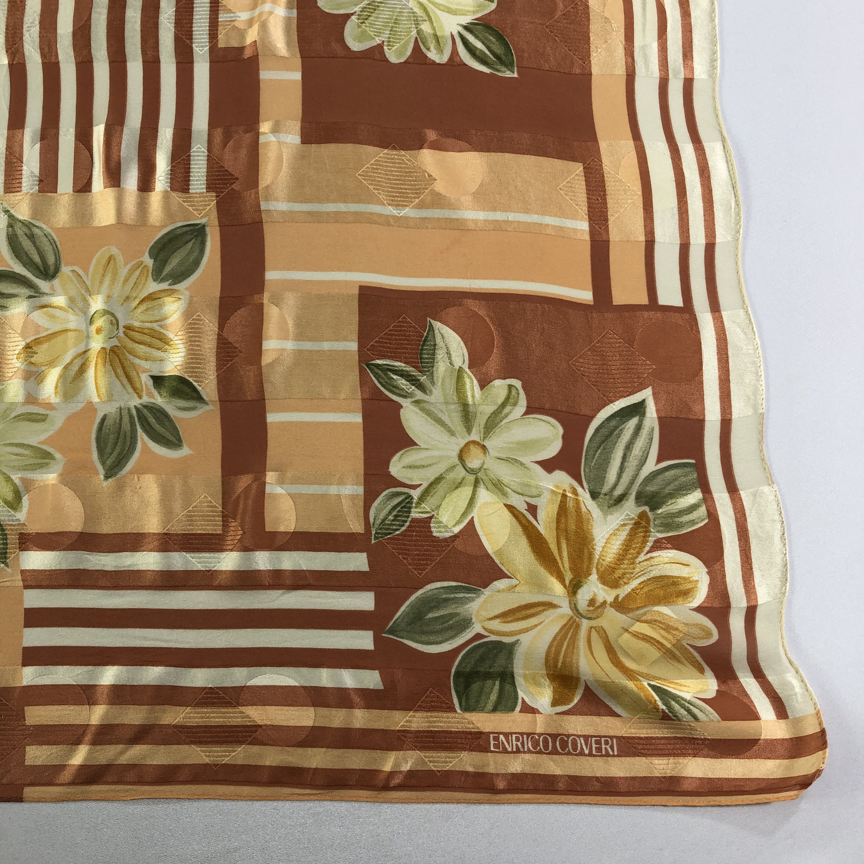Enrico Coveri × Vintage Vintage Enrico Coveri Silk Scarf Size ONE SIZE - 4 Thumbnail