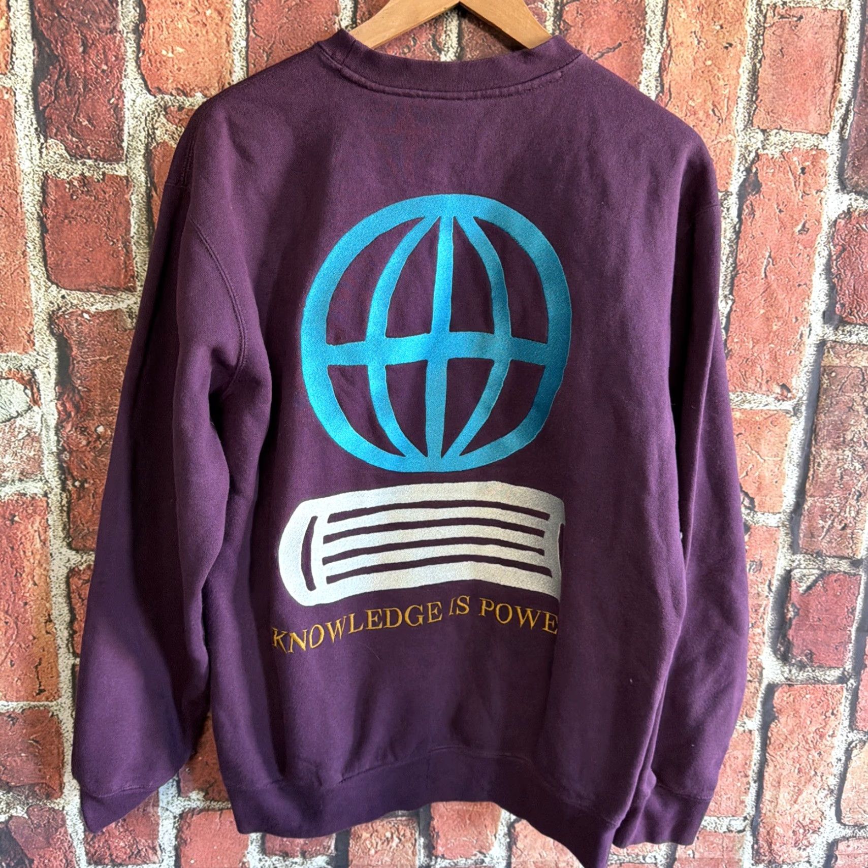 Obey OBEY Mens Crewneck Sweatshirt Knowledge is Power Purple Size US M / EU 48-50 / 2 - 3 Thumbnail