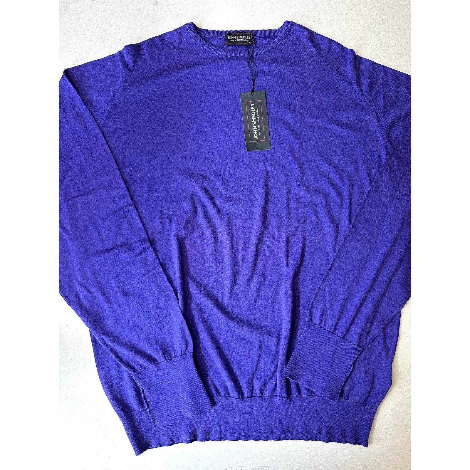 John Smedley NWT John Smedley XXL Crew Neck Sweater Purple Fine Knit Size US XXL / EU 58 / 5 - 1 Thumbnail