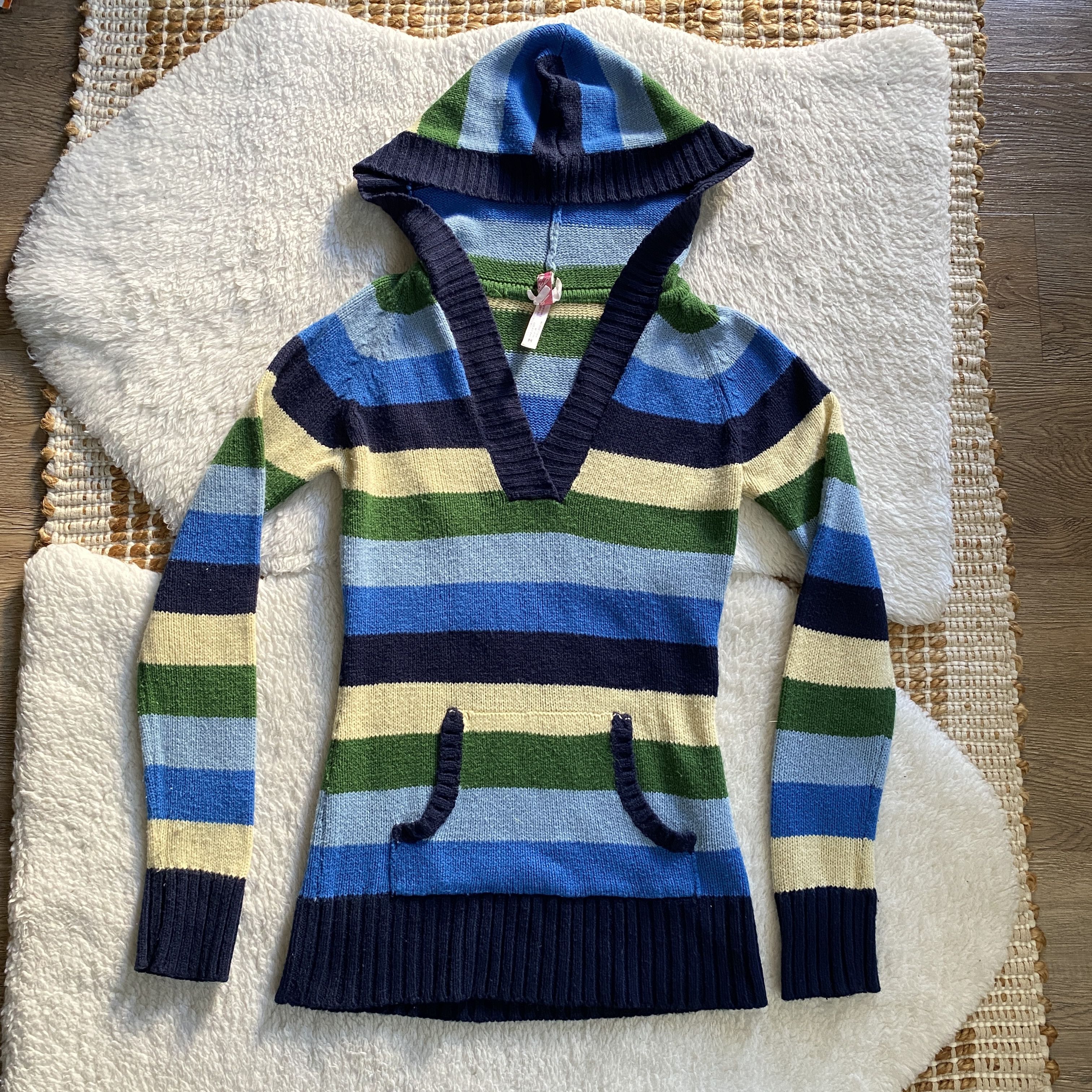 Other Y2K Striped Hoodie Sweater Women’s Medium Cozy Knit Size M / US 6-8 / IT 42-44 - 12 Thumbnail