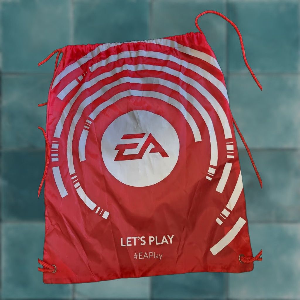 Vintage EA Sports Let's Play Red Drawstring Backpack Bag Size ONE SIZE - 1 Thumbnail