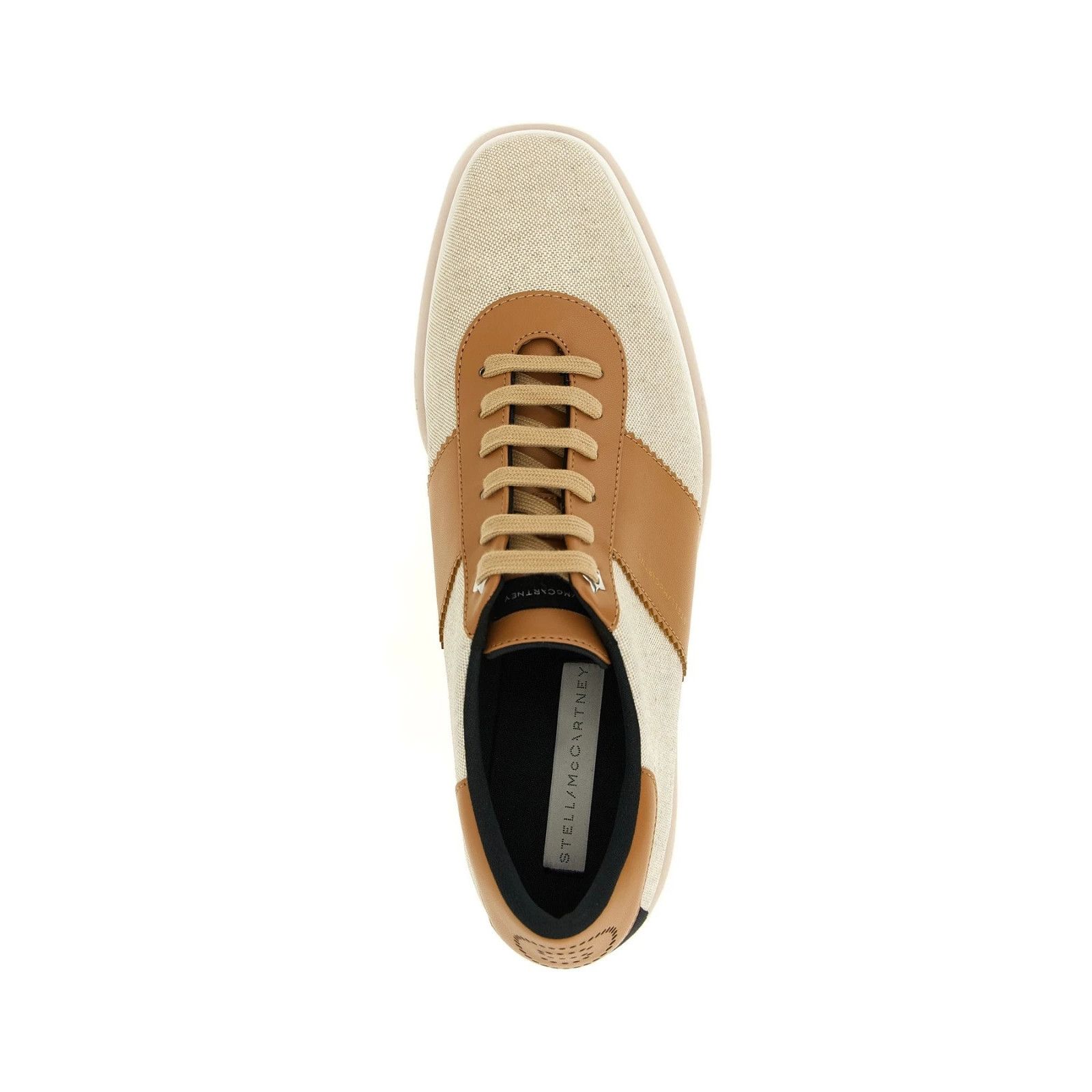 Stella McCartney STELLA MCCARTNEY Sneakelyse Platform Beige Viscose Sneakers Size US 5.5 / IT 35.5 - 4 Thumbnail