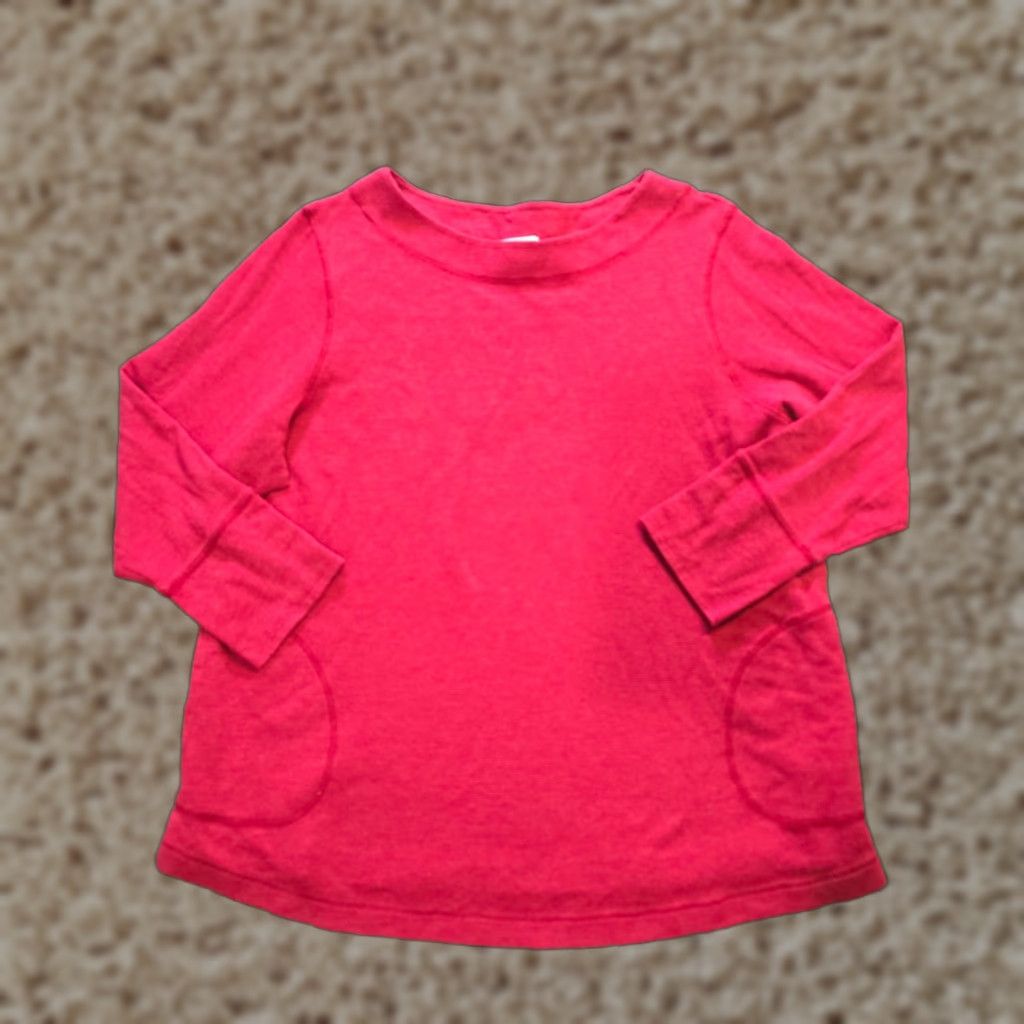 J. Jill J Jill Top Women L Red Thermal Textured Pockets Long Sleeve Capsule Knit Shirt Size L / US 10 / IT 46 - 1 Thumbnail