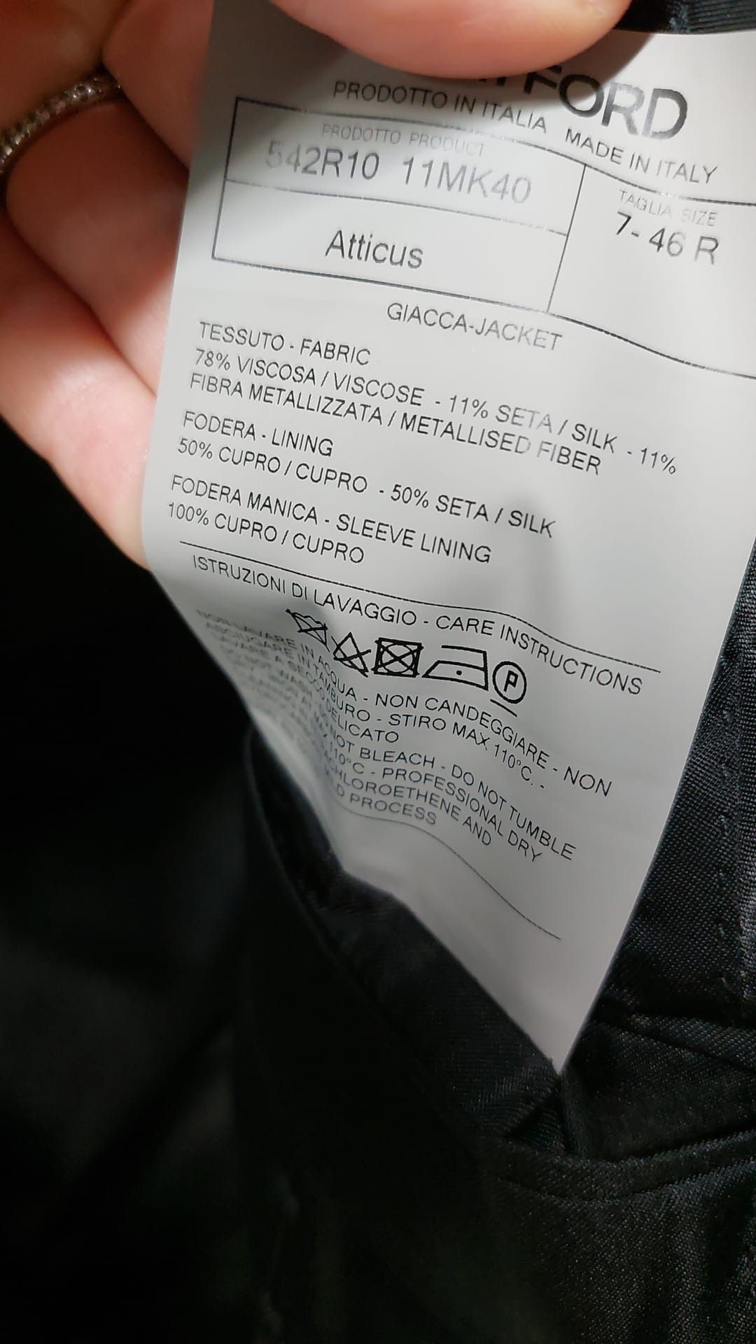 Tom Ford o1loc1c0824 11MK40SZ Atticus Jacket in Black Size US S / EU 44-46 / 1 - 3 Thumbnail