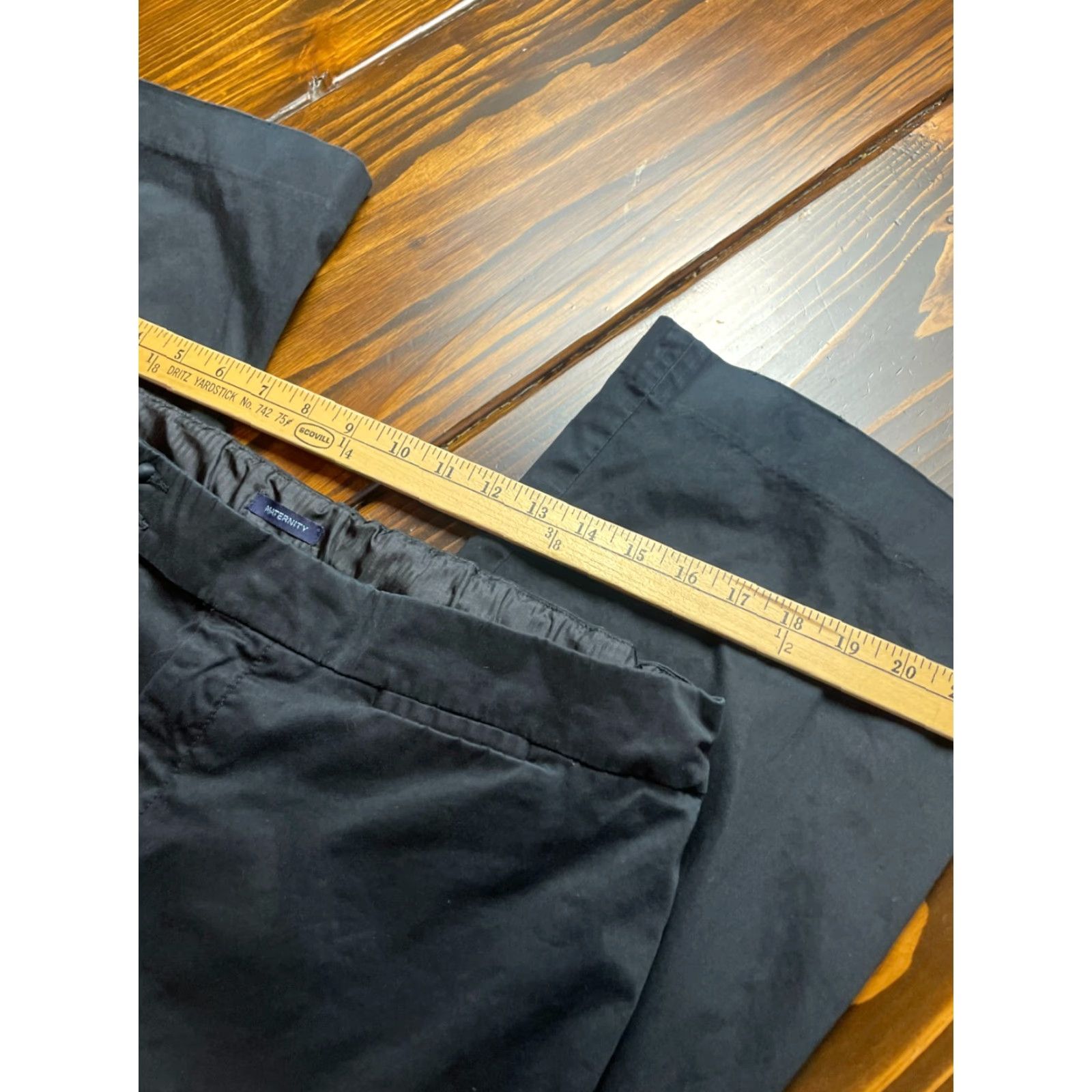 Gap Gap Pants Women 10R Black Maternity Flared Elastic Waist Dress Pants Solid Casual Size 32" / US 10 / IT 46 - 3 Thumbnail