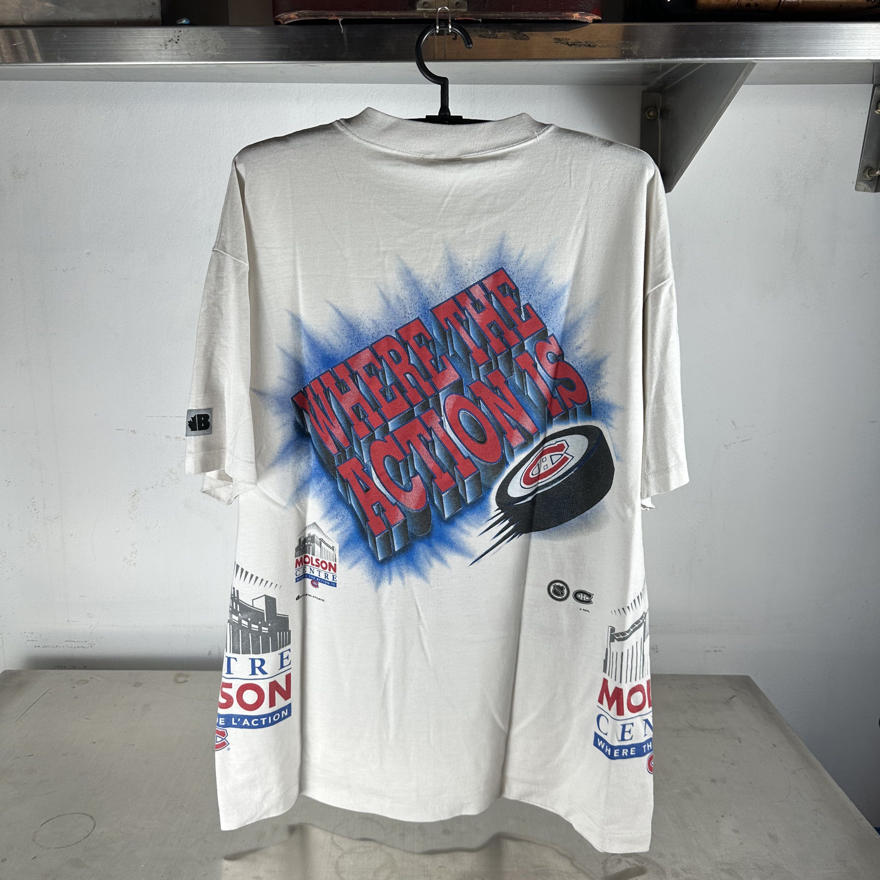 Vintage ​​90s Montreal Canadiens Bulletin Athletic NHL AOP T-shirt Size US XL / EU 56 / 4 - 3 Thumbnail