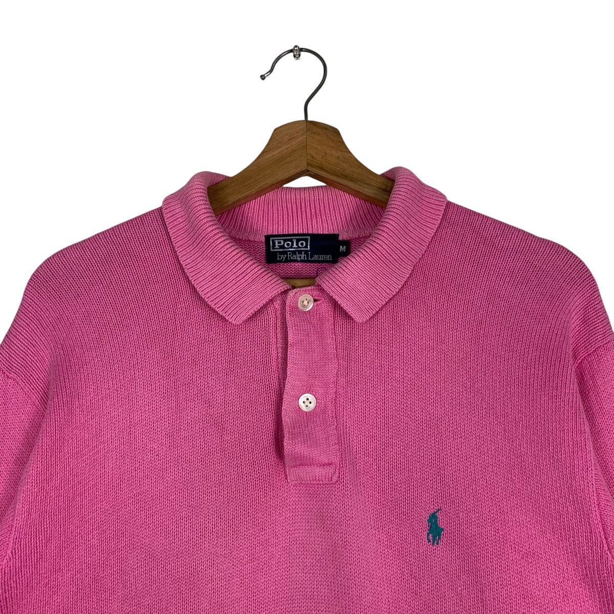 Polo Ralph Lauren POLO RALPH LAUREN Short Sleeve Pink Knitted Jumper #1228-C55 Size US M / EU 48-50 / 2 - 7 Thumbnail