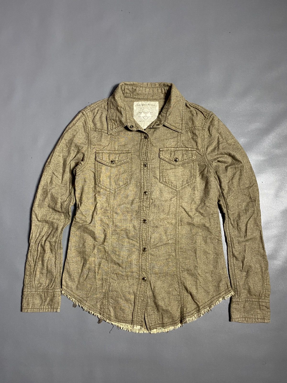 GOA GOA Distressed Button Up Western Shirt Size US S / EU 44-46 / 1 - 1 Thumbnail