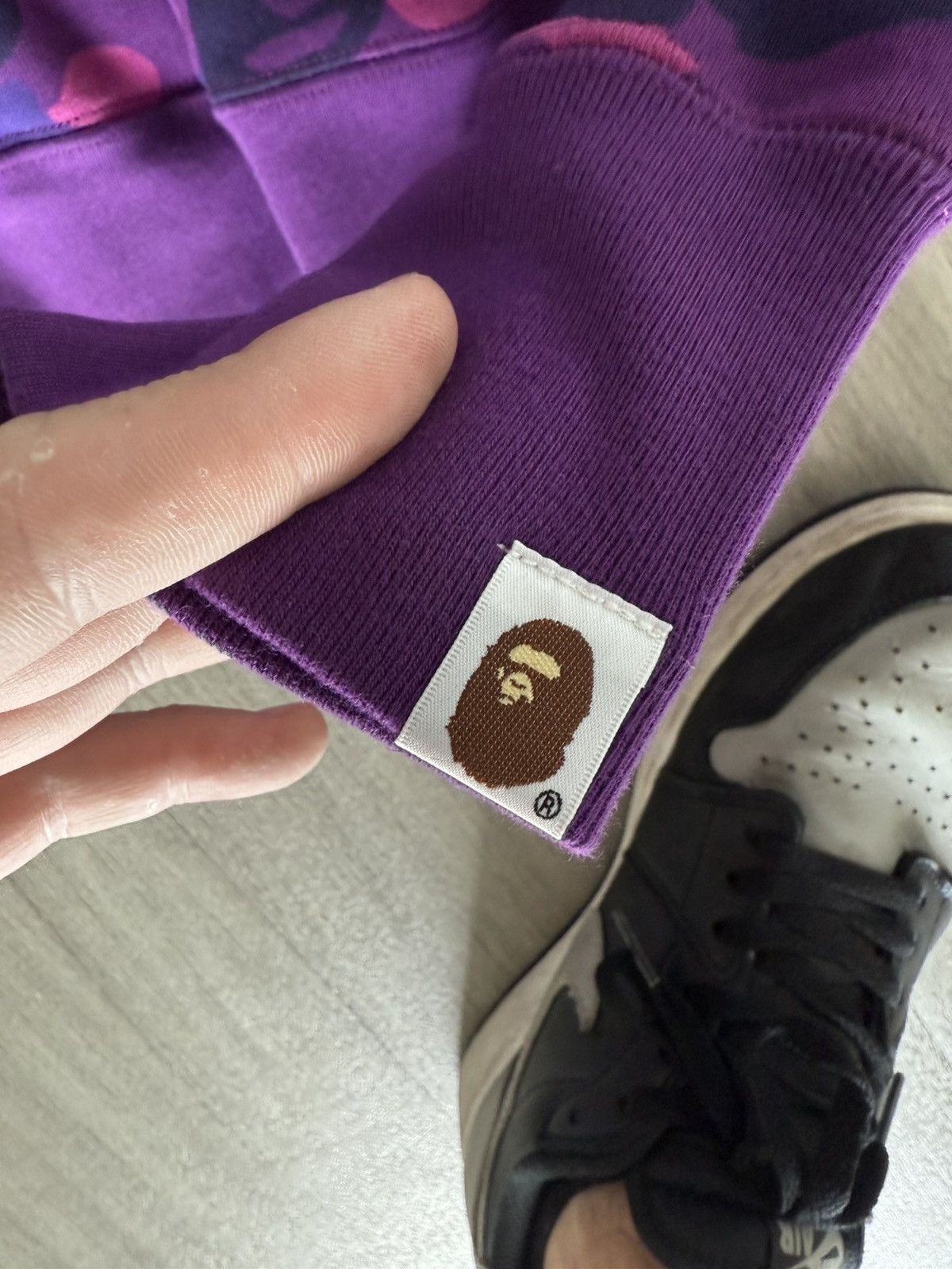 Bape Bape Purple Camo Shark Pullover Size US XL / EU 56 / 4 - 7 Thumbnail