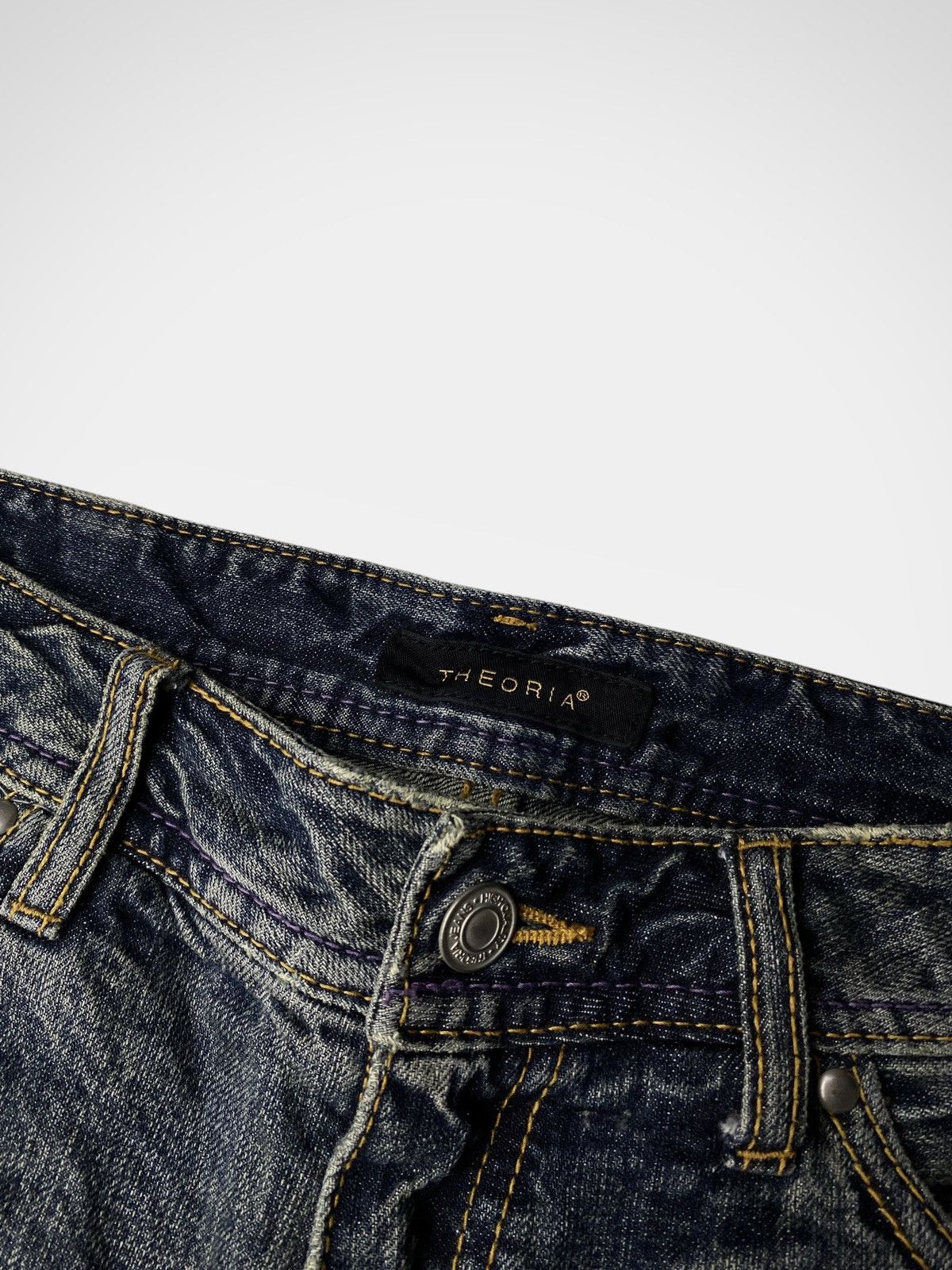 If Six Was Nine 2000's Theoria Seawash Flared Jeans Size US 28 / EU 44 - 7 Thumbnail