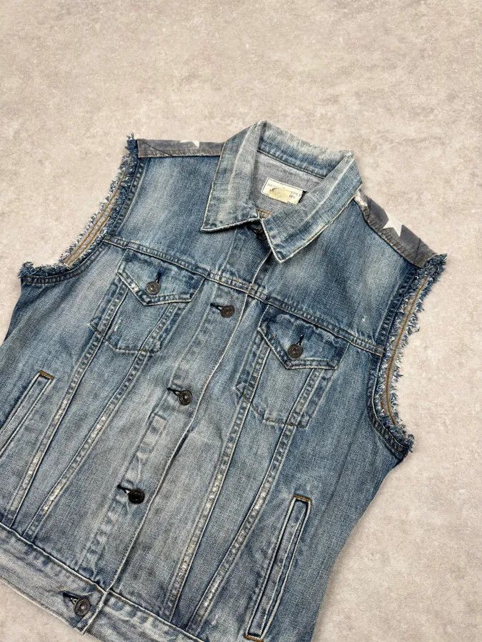 Polo Ralph Lauren 2000s Ralph Lauren USA Flag Denim Vest Jacket Size XS / US 0-2 / IT 36-38 - 5 Thumbnail