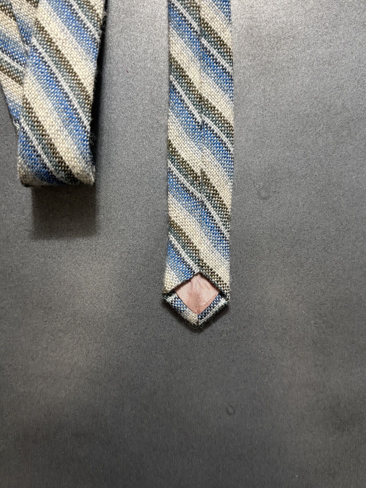 Vintage Vintage Necktie Striped Wool Pattern Stripe Neck Tie 70s 80s Size ONE SIZE - 7 Thumbnail