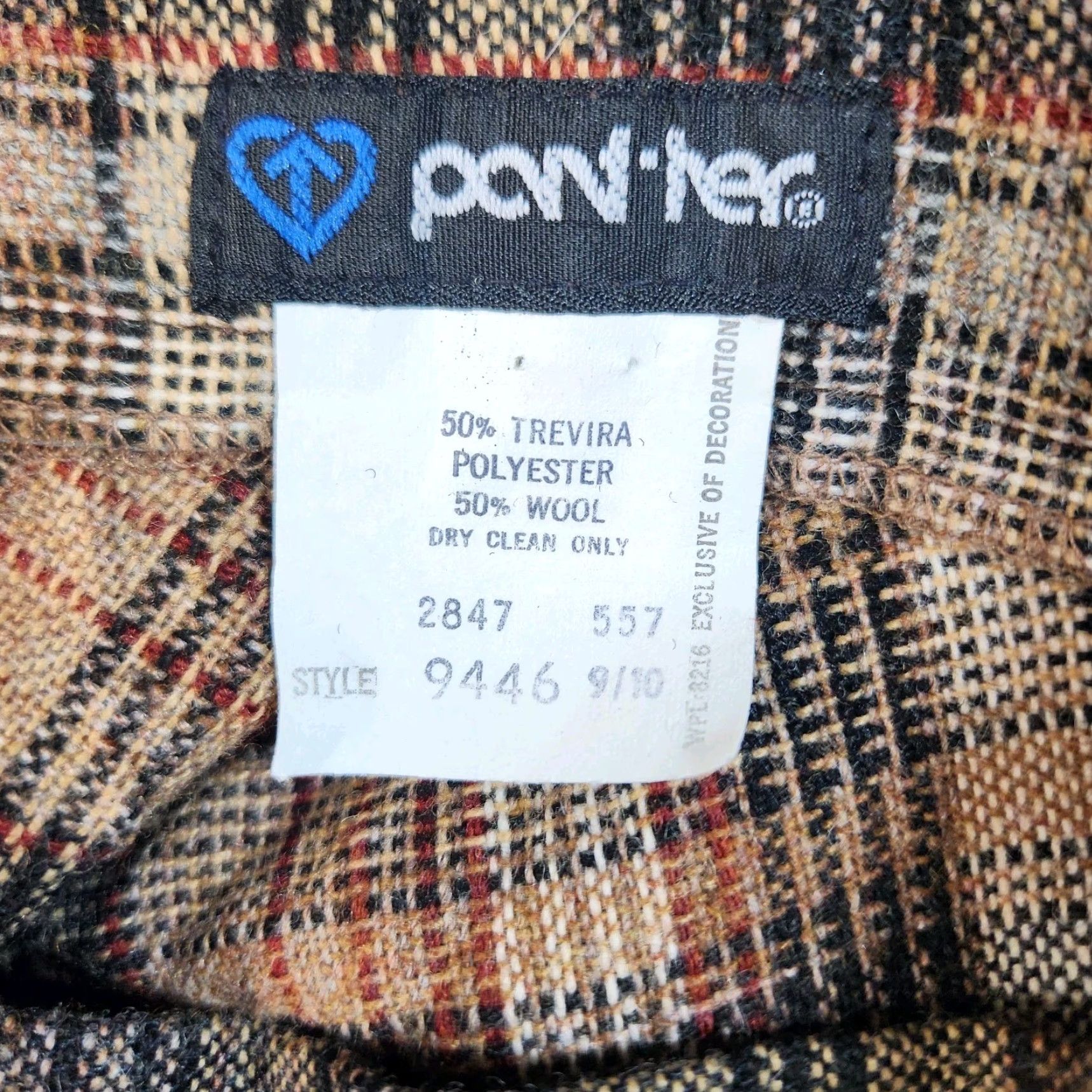 Vintage VINTAGE Panther Wmns |Modern 2-4| VTG Wool/Trevira Polyester Blend Pleated Midi Skirt Shirt Womens XS Brown Plaid 80s Academy Wardrobe - Mens? Size 26" / US 2 / IT 38 - 5 Thumbnail
