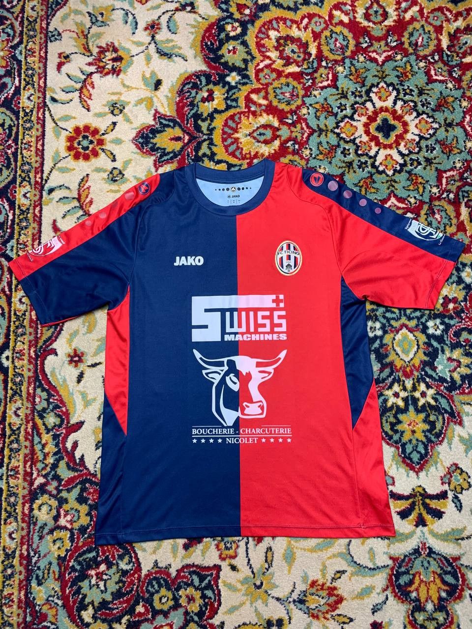 Vintage Fc Ticino Soccer Jersey Jako Swiss Size US L / EU 52-54 / 3 - 1 Thumbnail