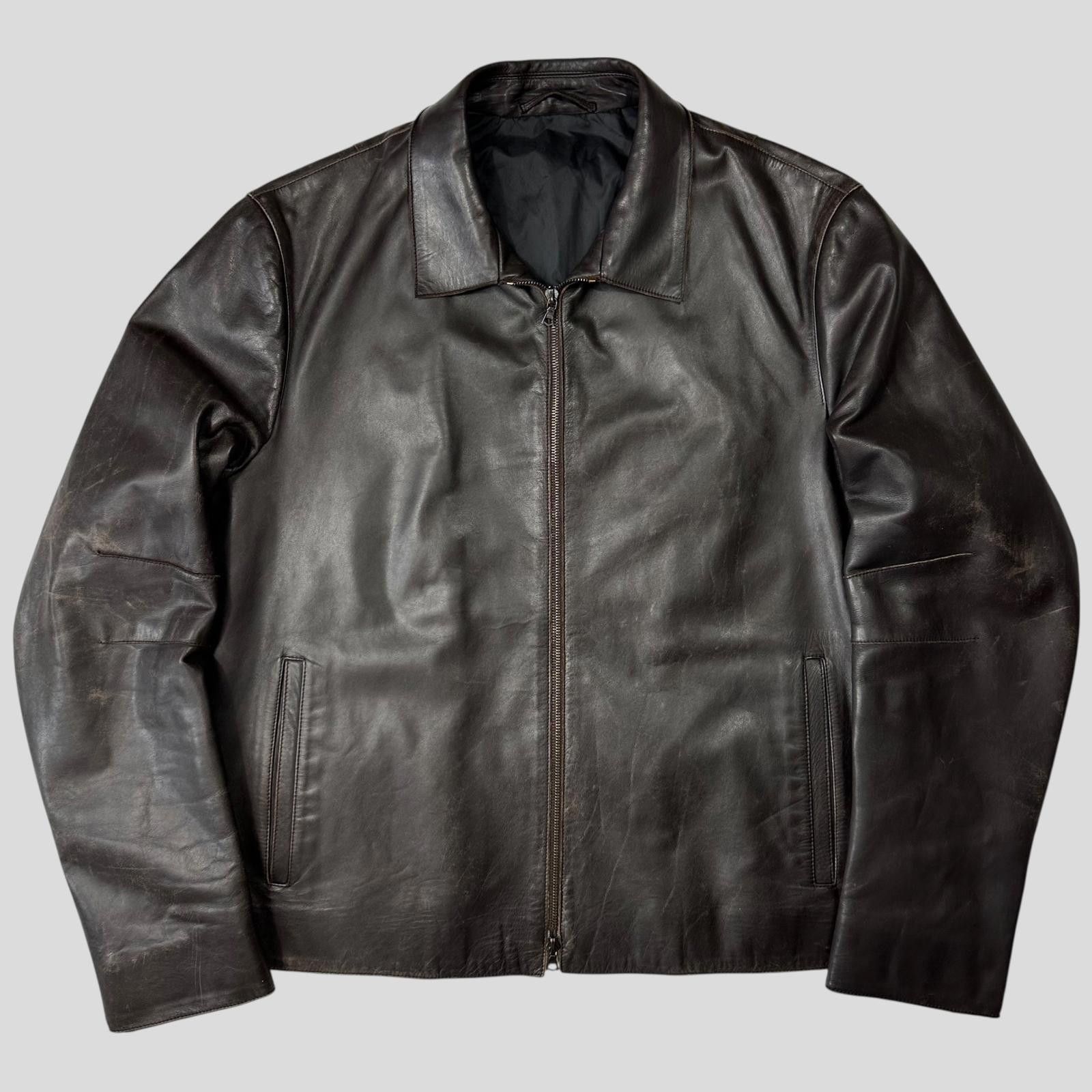 Neil Barrett Neil Barrett AW00 Leather Moto Backpack Jacket - M/L Size US L / EU 52-54 / 3 - 5 Thumbnail