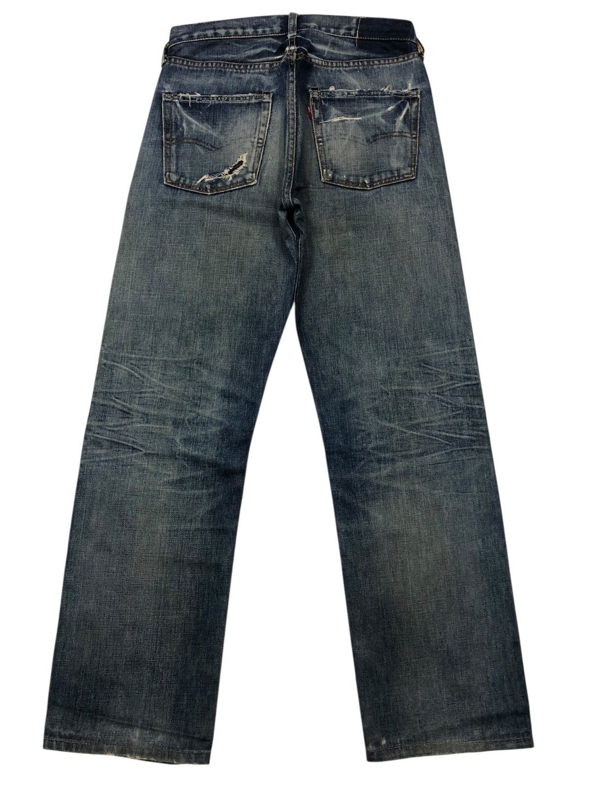 Kapital 🔥LEVIS 501 BIG E SELVEDGE DISTRESS DENIM JEANS Size US 29 - 4 Thumbnail
