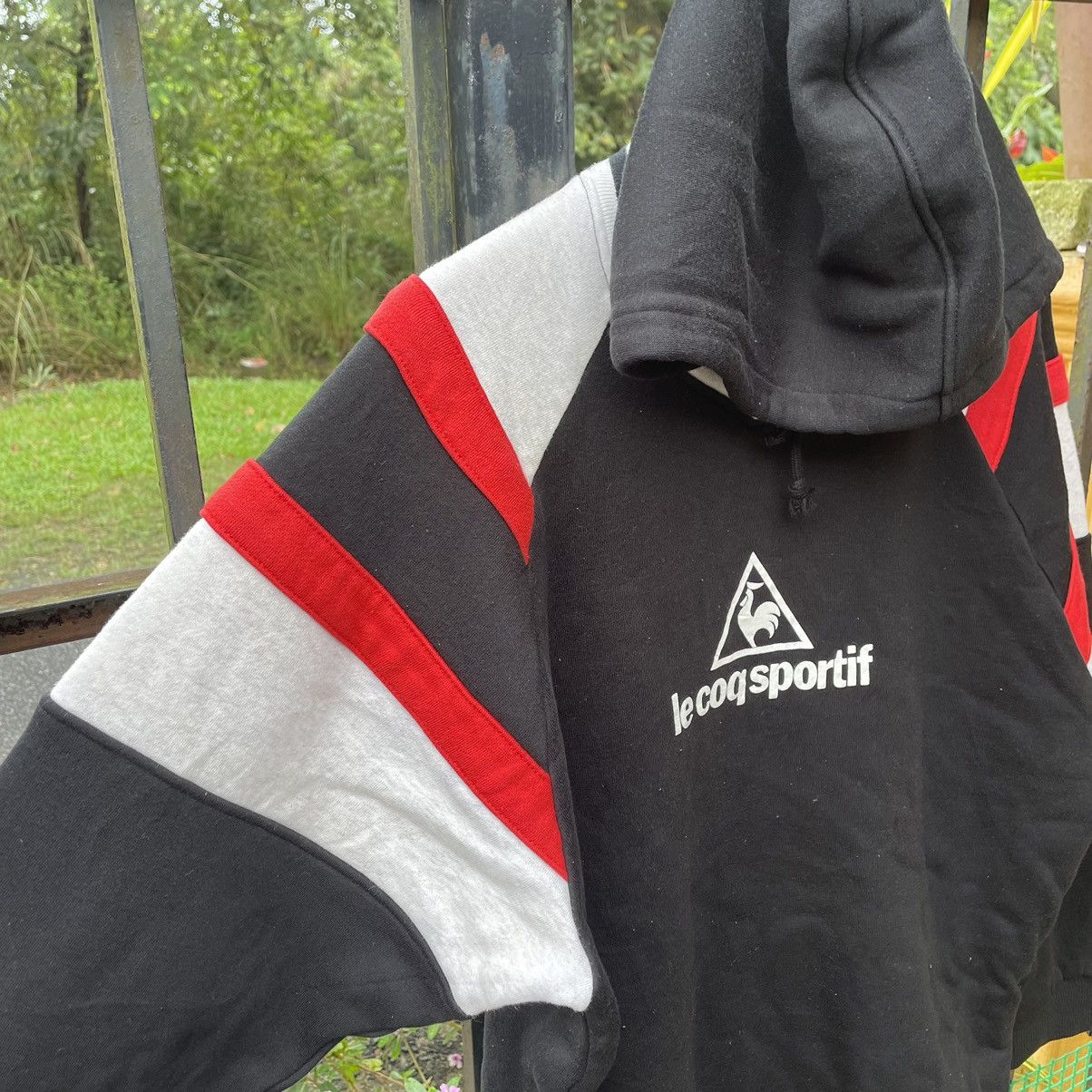 Le Coq Sportif × Vintage 🔥Vintage Le Coq Sportif Spellout Sweatshirts With Hoodie Size US M / EU 48-50 / 2 - 5 Thumbnail