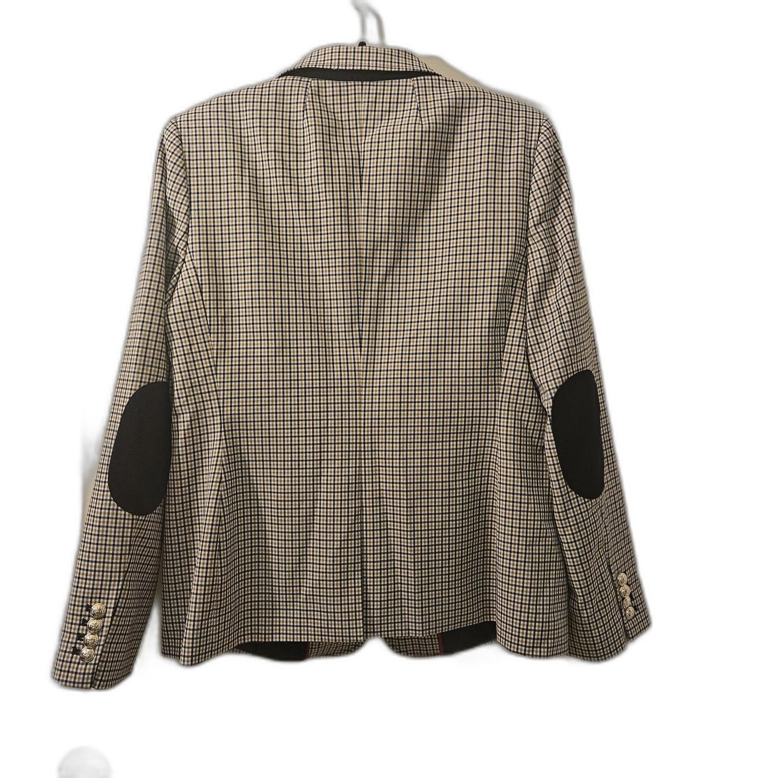 Designer Tommy Hilfiger Women's Plaid Blazer Jacket Size 14 Size XL / US 12-14 / IT 48-50 - 3 Thumbnail