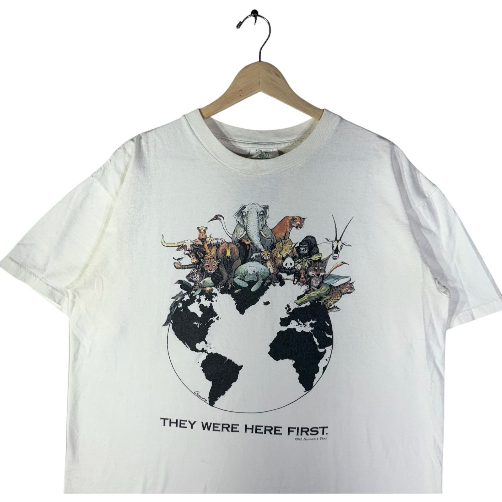Vintage Vintage Wildlife "They Were Here First" Tee Large Size US L / EU 52-54 / 3 - 2 Thumbnail