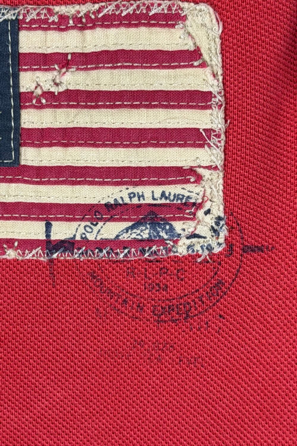 Polo Ralph Lauren Polo RL Japanese Katakana Flag Distressed Polo Shirt Size US S / EU 44-46 / 1 - 11 Thumbnail