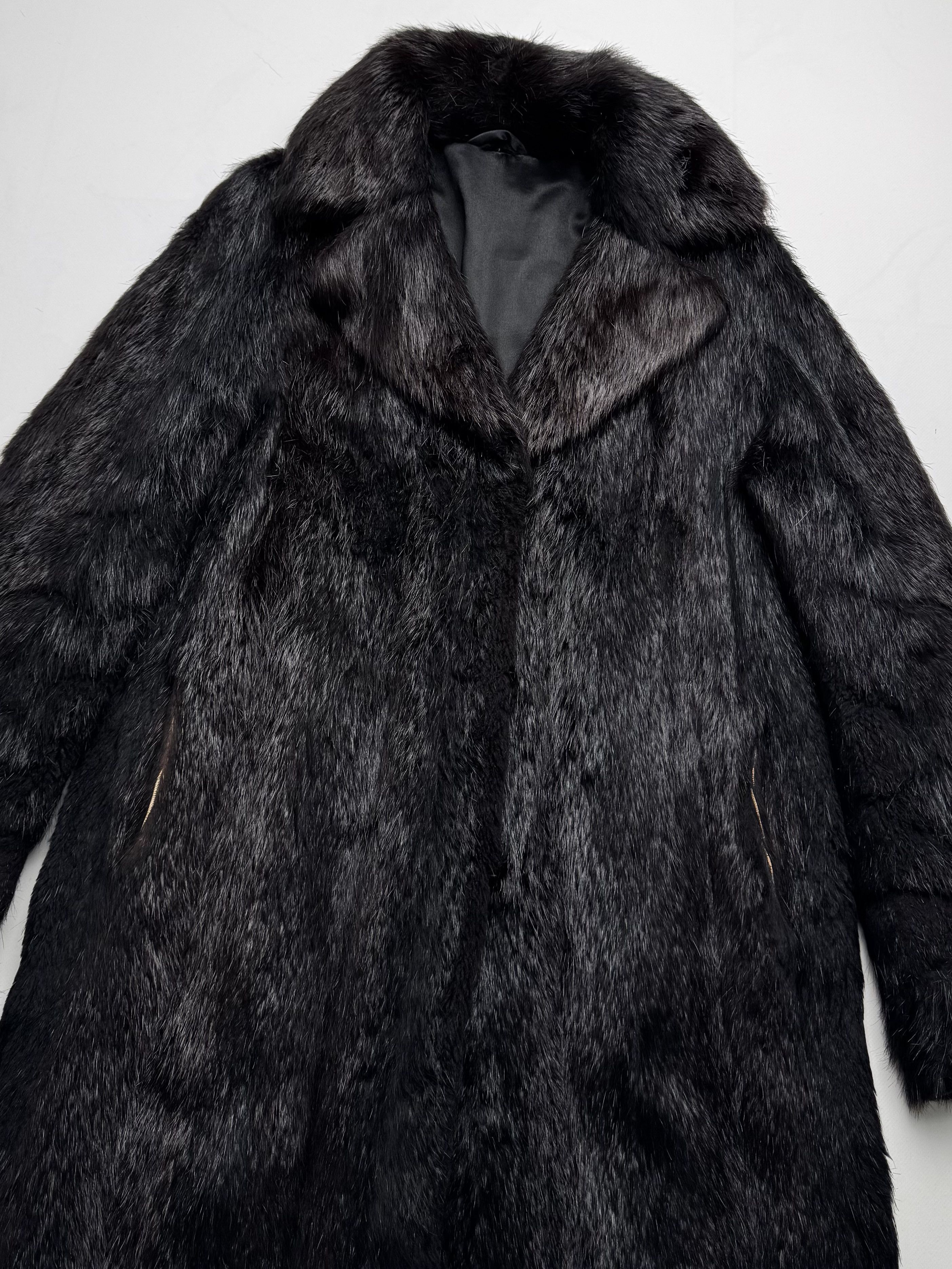 Vintage Vintage Long Real Fur Coat B8(V417)E2 Size L / US 10 / IT 46 - 2 Thumbnail