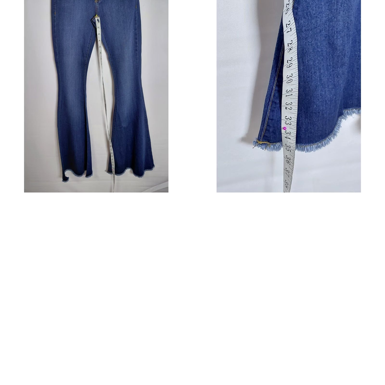 Free People FREE PEOPLE Flare Jeans Jeans Blue Women 24 Regular Denim Cotton Spandex Solid Stretch Comfort Women Jeans Size 42" / US 20 - 9 Thumbnail
