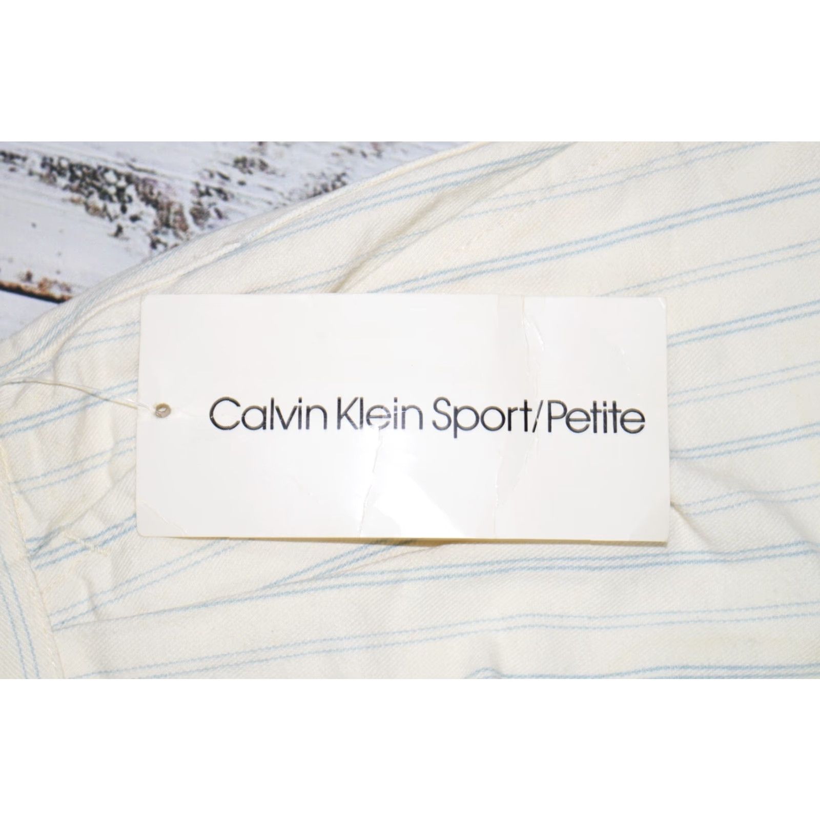 Calvin Klein Vintage Calvin Klein Women's Shorts 1990s High Waist Denim Striped Yachting Italy Size 4 Size 27" / US 4 / IT 40 - 3 Thumbnail