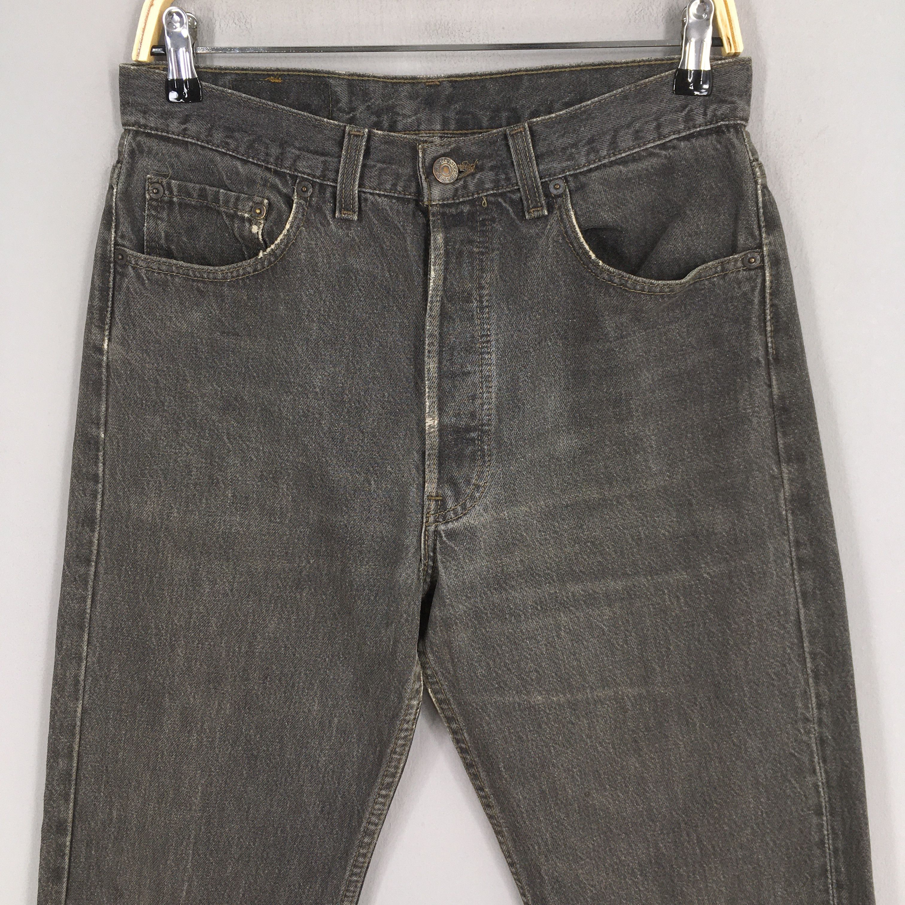Levi's Size 29x29.5 Vintage 80s Levi's 501 Black Jeans S518 Size US 29 - 2 Thumbnail