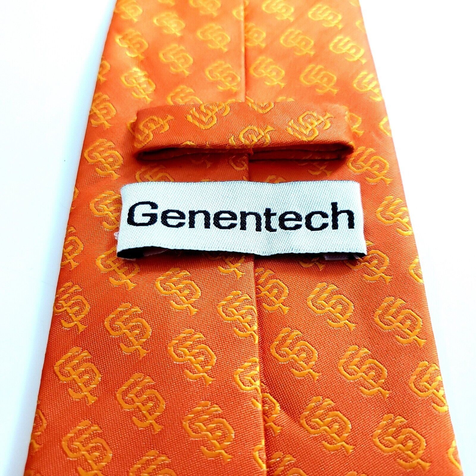 Vintage Genentech Orange San Francisco Padres Baseball Polyester Tie Size ONE SIZE - 3 Thumbnail
