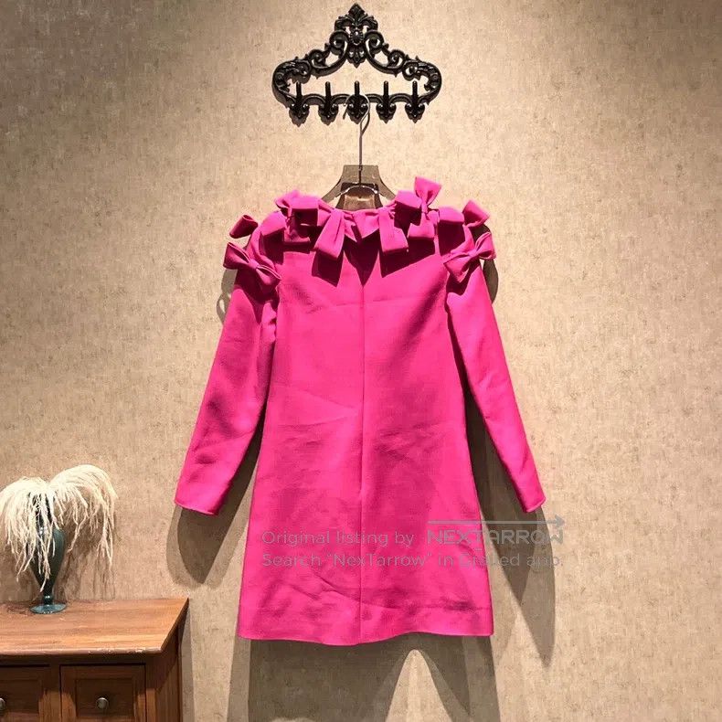 Valentino Valentino A fuchsia bow dress Size XS / US 0-2 / IT 36-38 - 2 Thumbnail