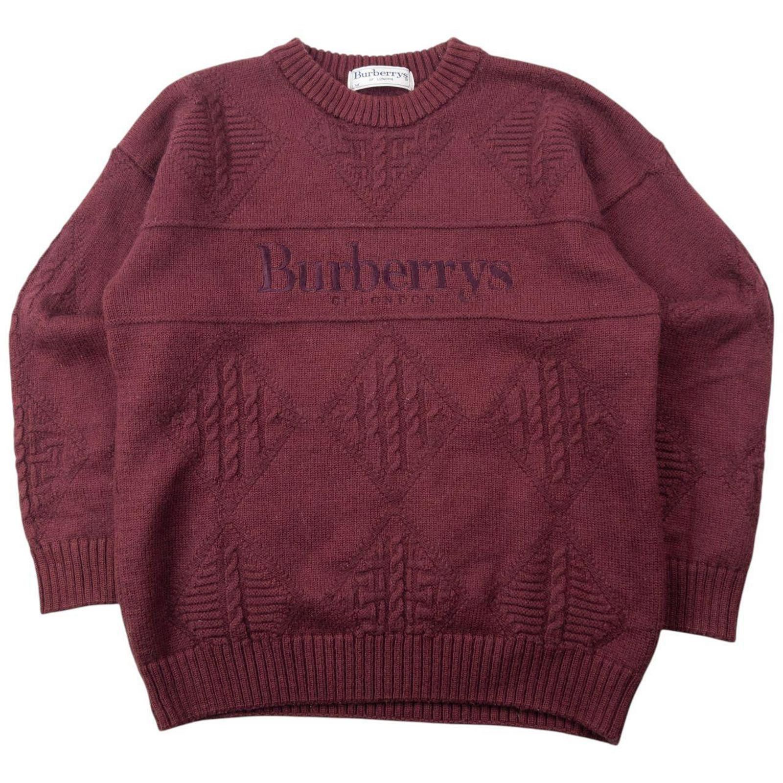 Burberry Vintage 90s Burberry Embroidered Knit Jumper Size XS Size US XS / EU 42 / 0 - 1 Thumbnail