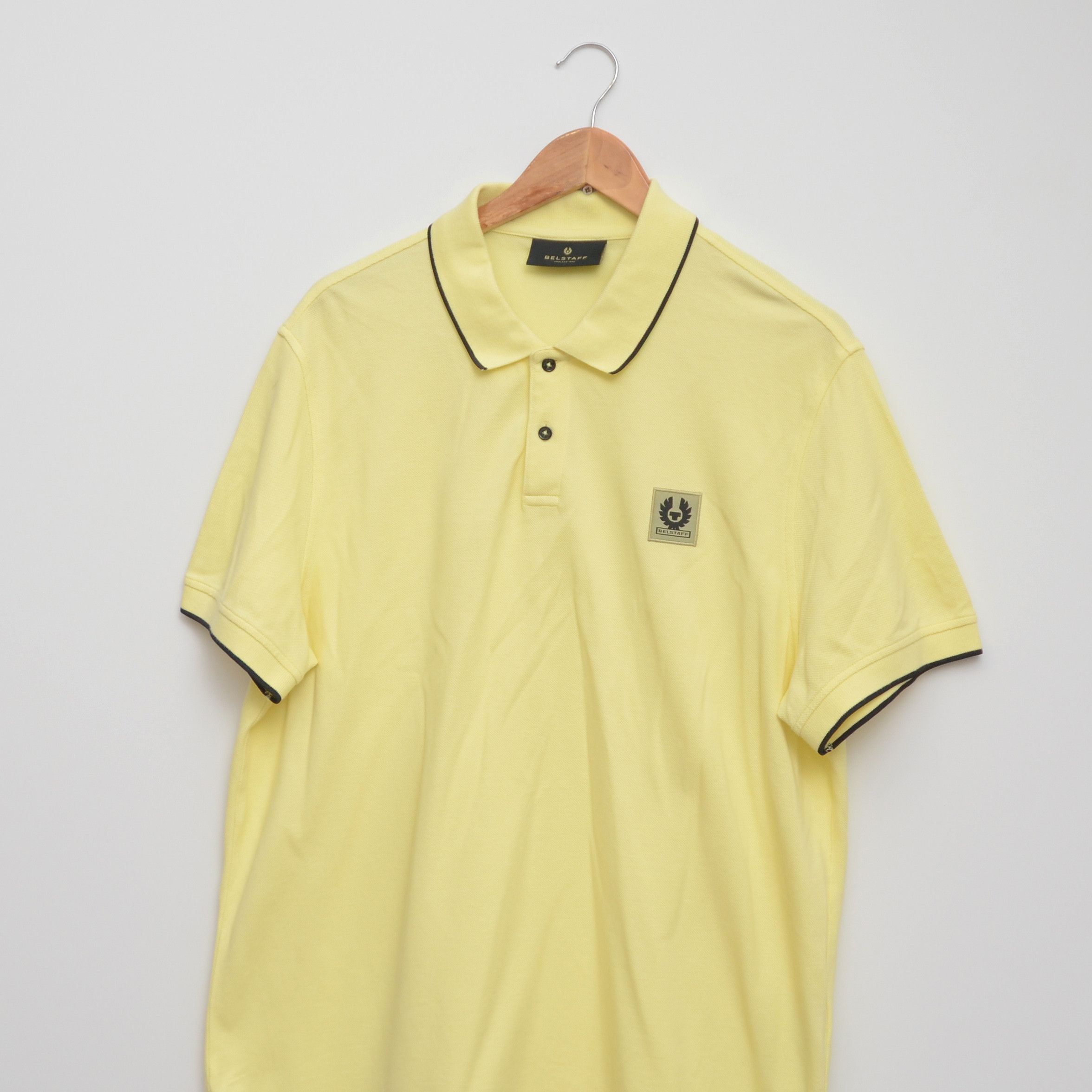 Belstaff Belstaff Tipped Polo Shirt XXL Lemon Yellow Premium Tee Size US XXL / EU 58 / 5 - 2 Thumbnail