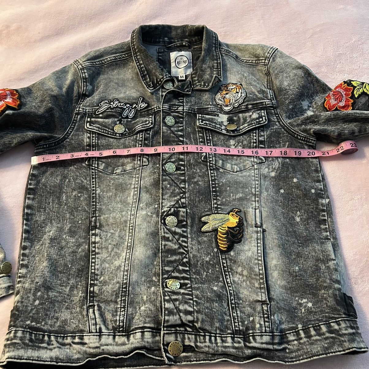 Other RS1NE gray acid washed embroidered denim jacket size M Size US M / EU 48-50 / 2 - 9 Thumbnail
